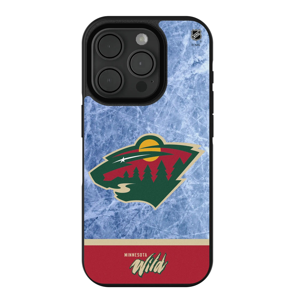 Minnesota Wild Ice Wordmark iPhone Bump Phone Case for Apple iPhone#Device_iPhone 15 Pro