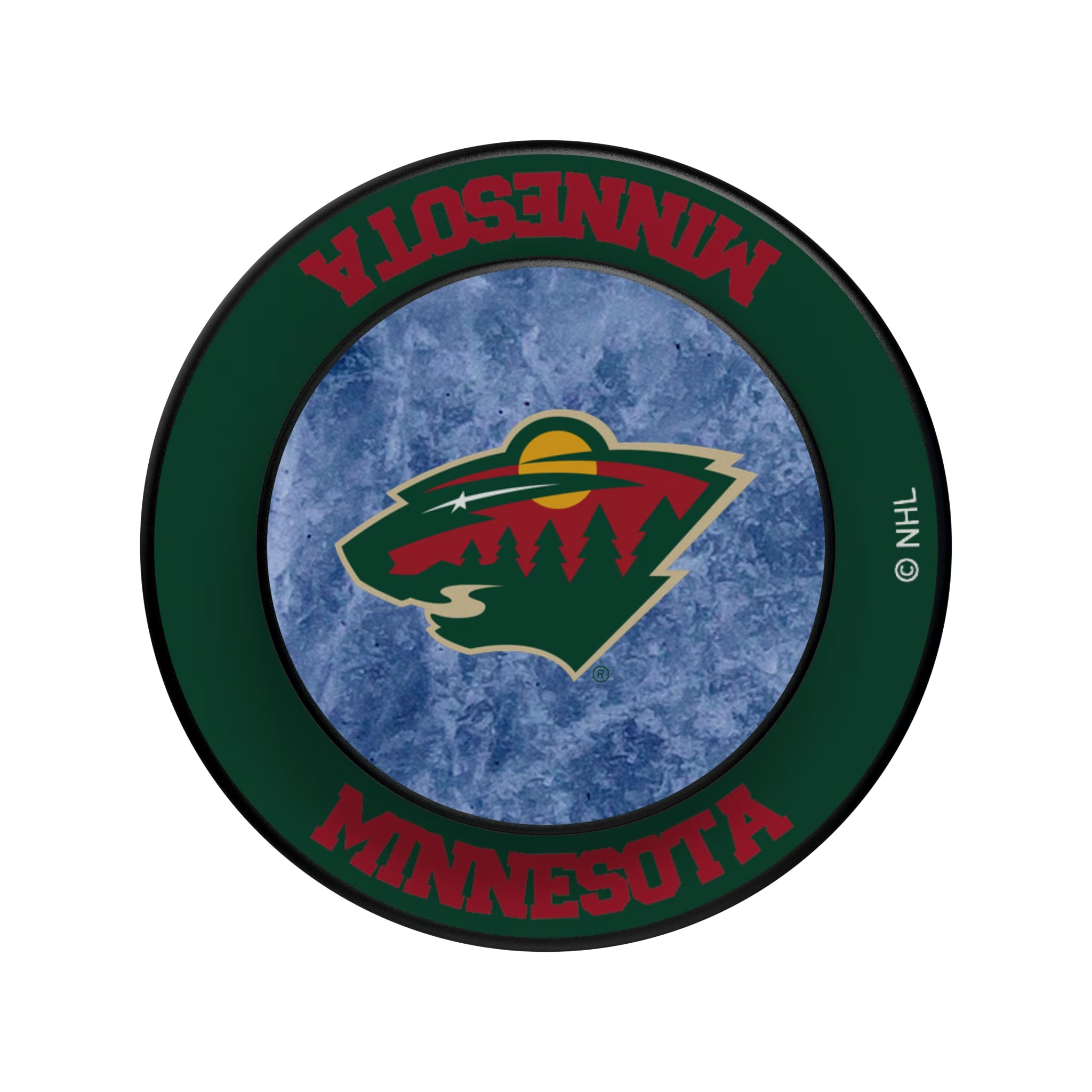 Minnesota Wild Ice Wordmark Popsockets Round Magnetic