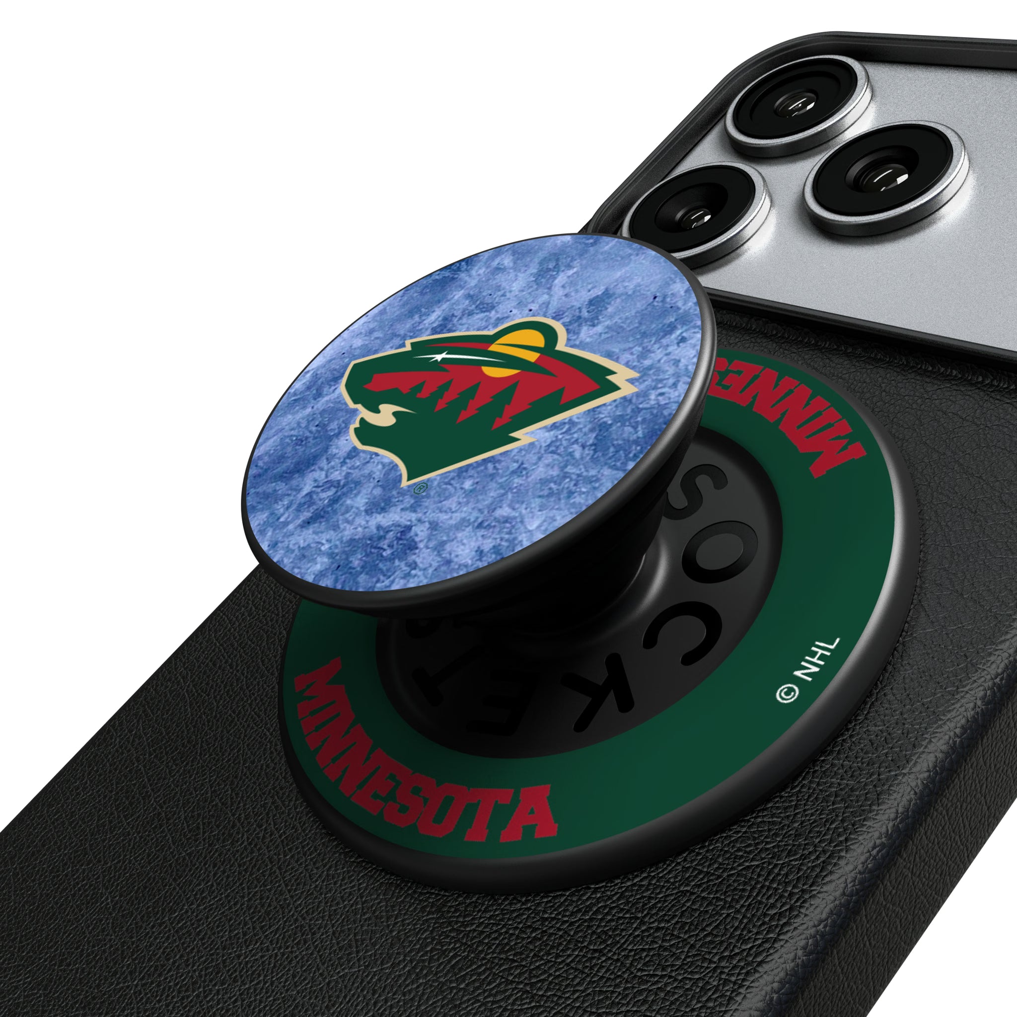 Minnesota Wild Ice Wordmark Popsockets Round Magnetic