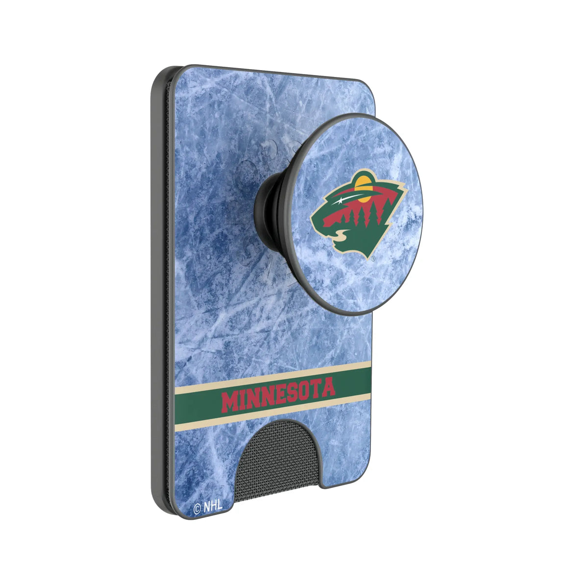 Minnesota Wild Ice Wordmark Popsockets Wallet Magnetic