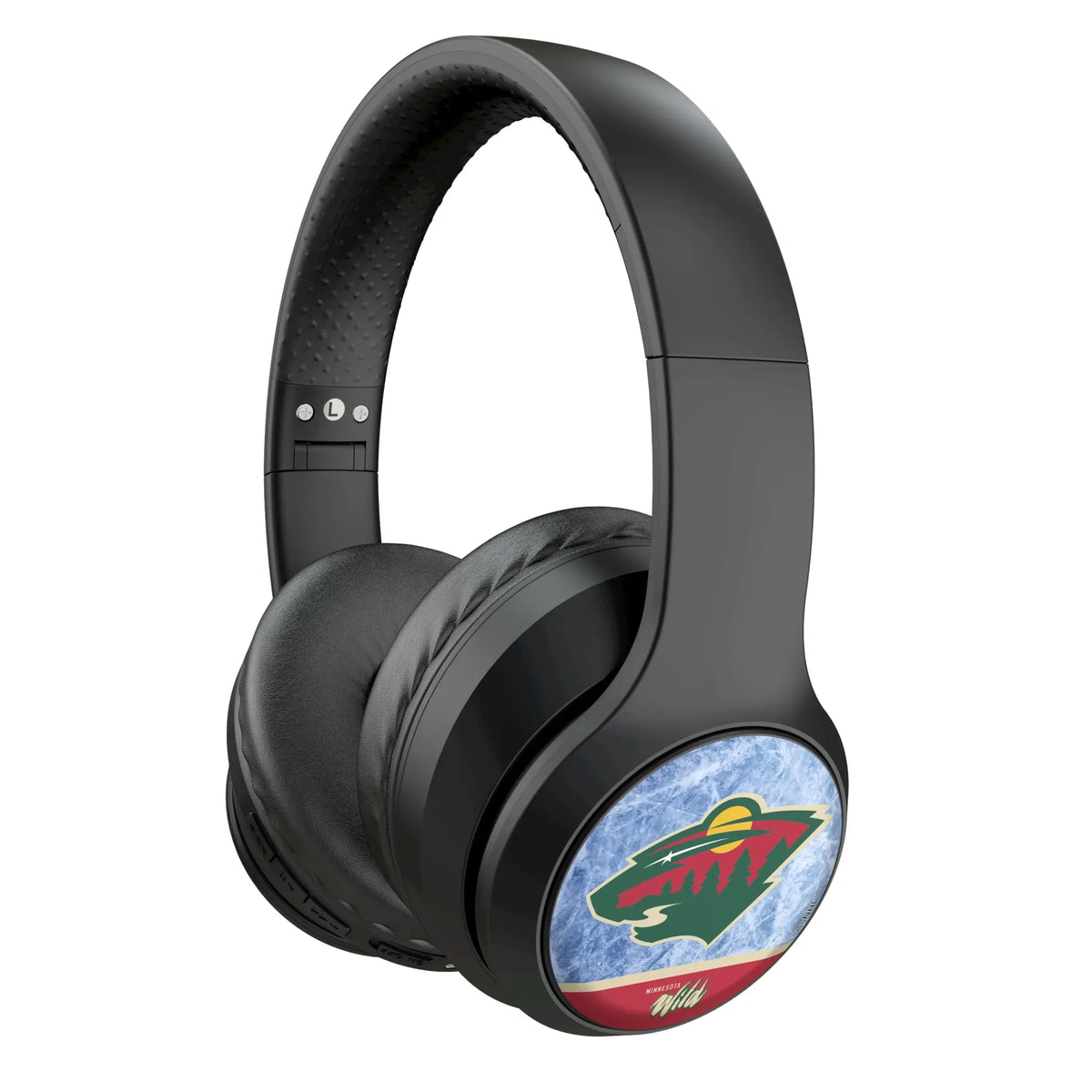 Minnesota Wild Ice Wordmark Wireless Over-Ear Headphones With Case