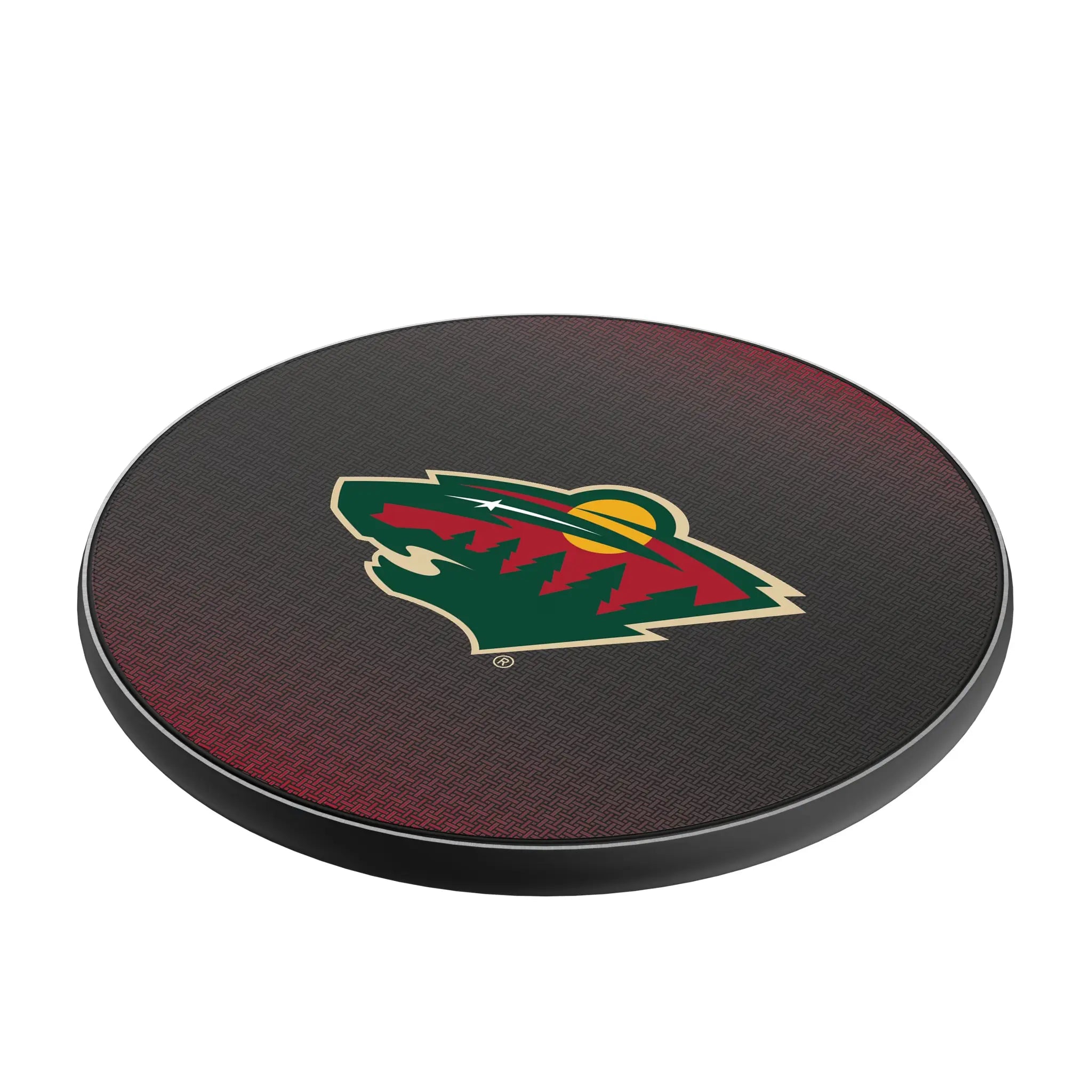 Minnesota Wild Linen 15-Watt Wireless Charger - Isometric View