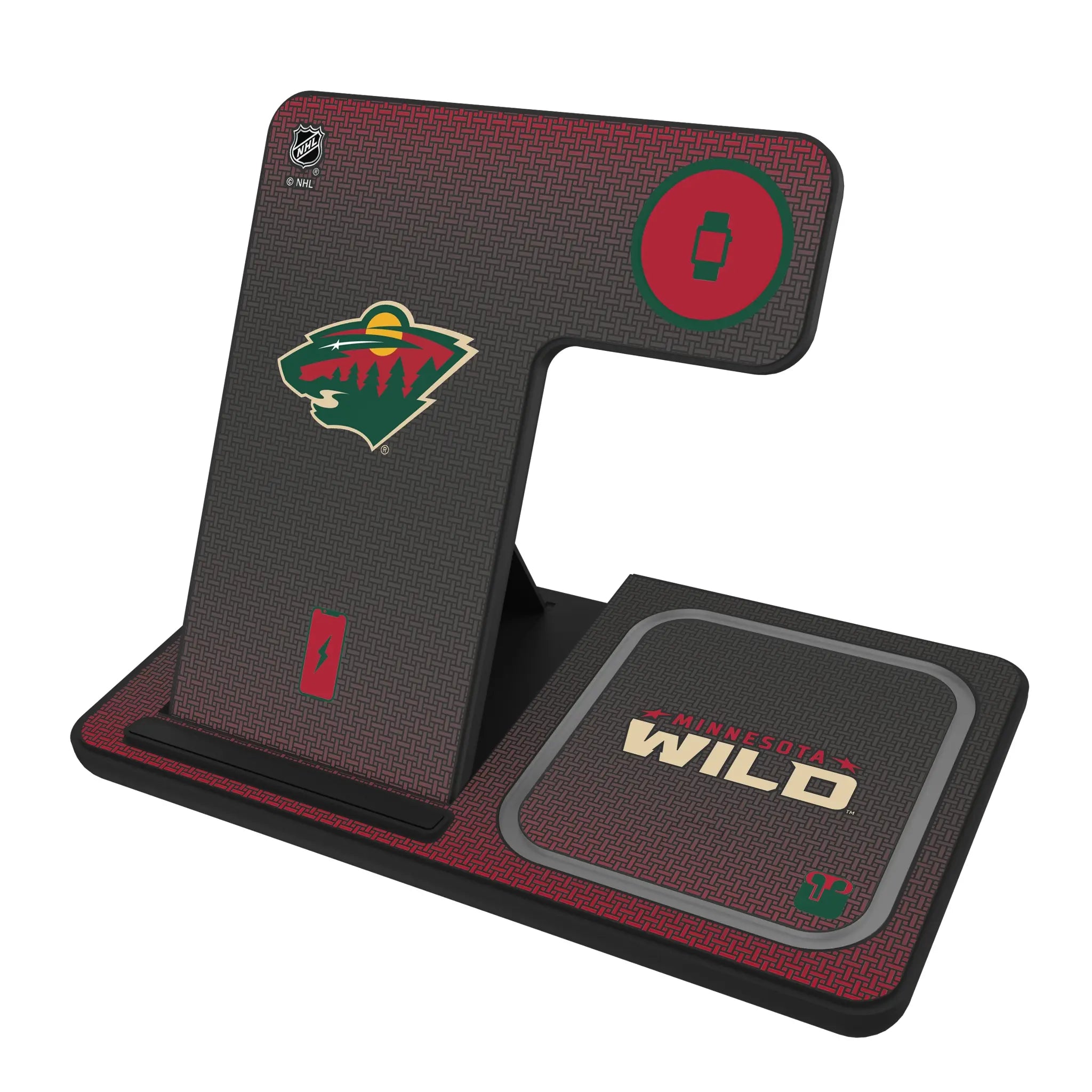 Minnesota Wild Linen 3 in 1 Charging Station