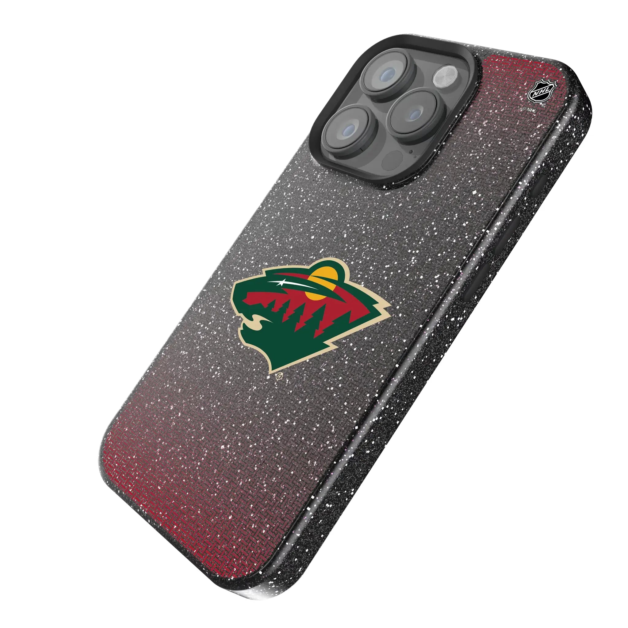 Minnesota Wild Linen iPhone Bling Phone Case for Apple iPhone - Isometric View