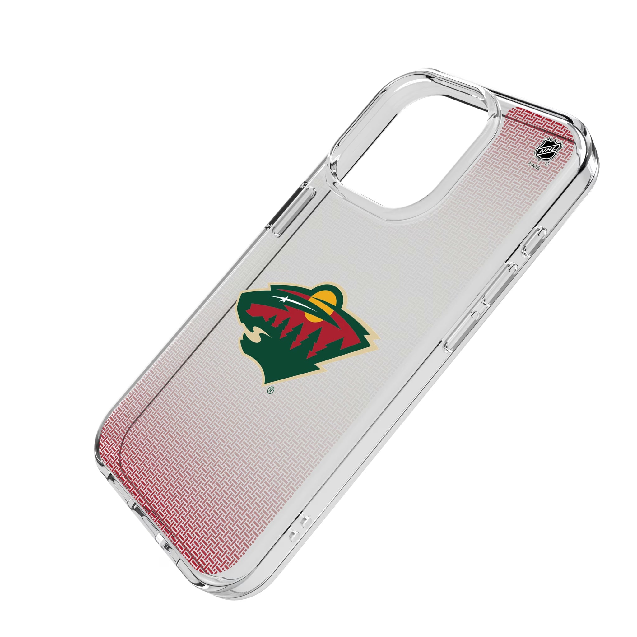 Minnesota Wild Linen iPhone Clear Phone Case for Apple iPhone - Isometric View