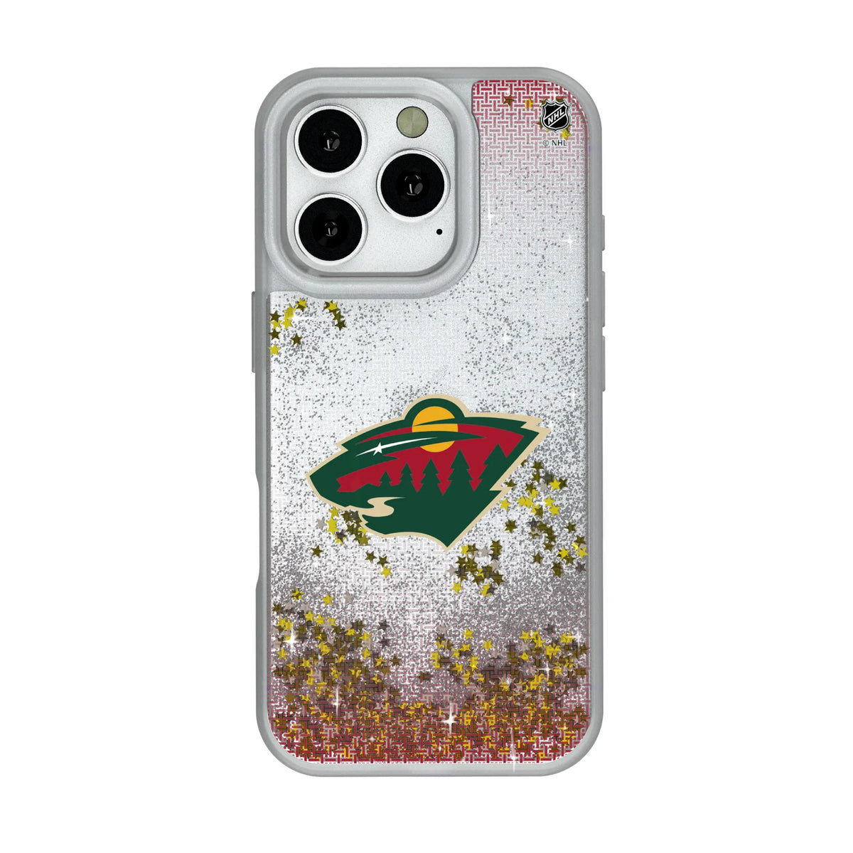 Minnesota Wild Linen iPhone Glitter Phone Case for Apple iPhone#Device_iPhone 16 Pro