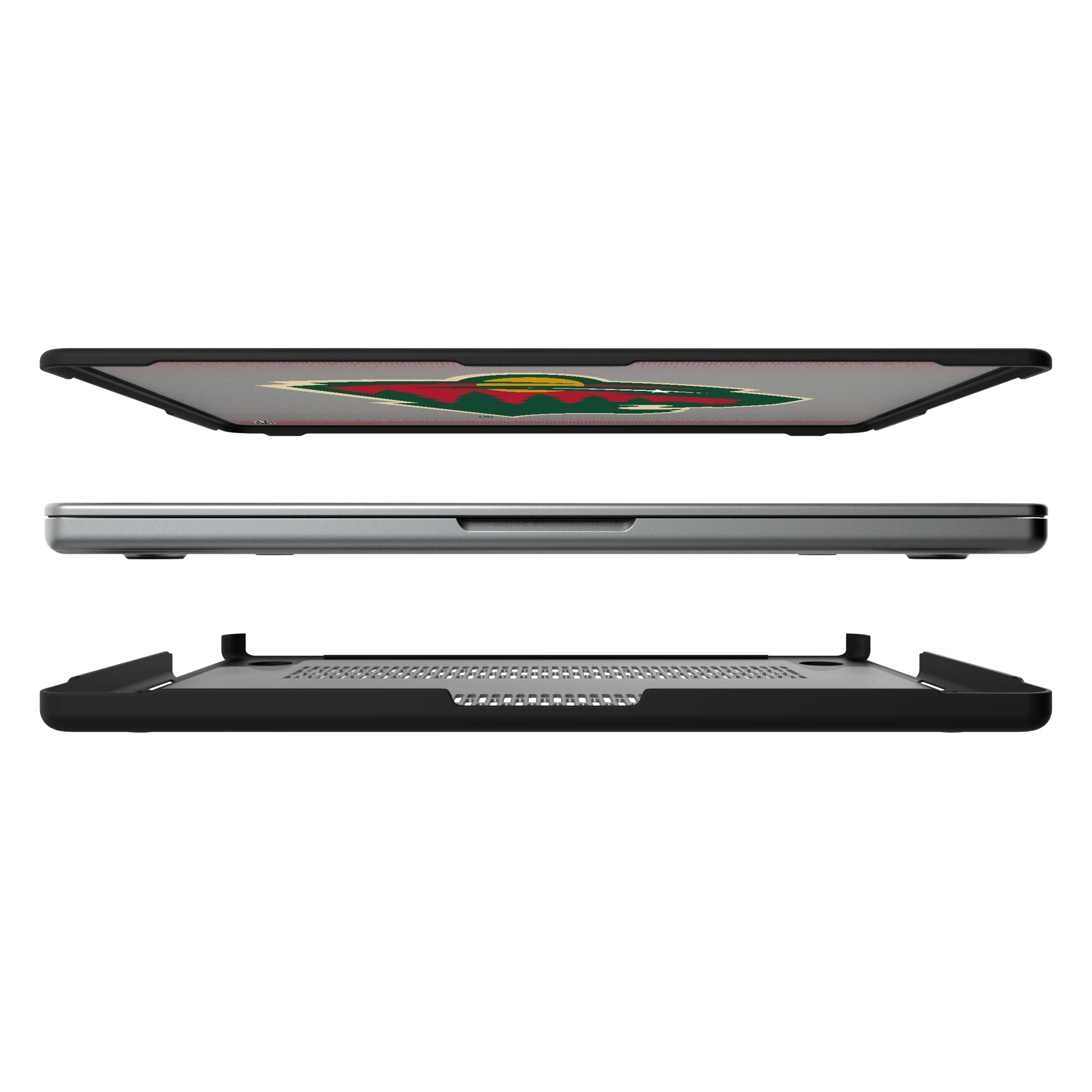 Minnesota Wild Linen MacBook Laptop Case for Apple MacBook#Device_MacBook Pro (14-inch, 2021) / MacBook Pro (14-inch, 2023) / MacBook Pro (14-inch, 2024)