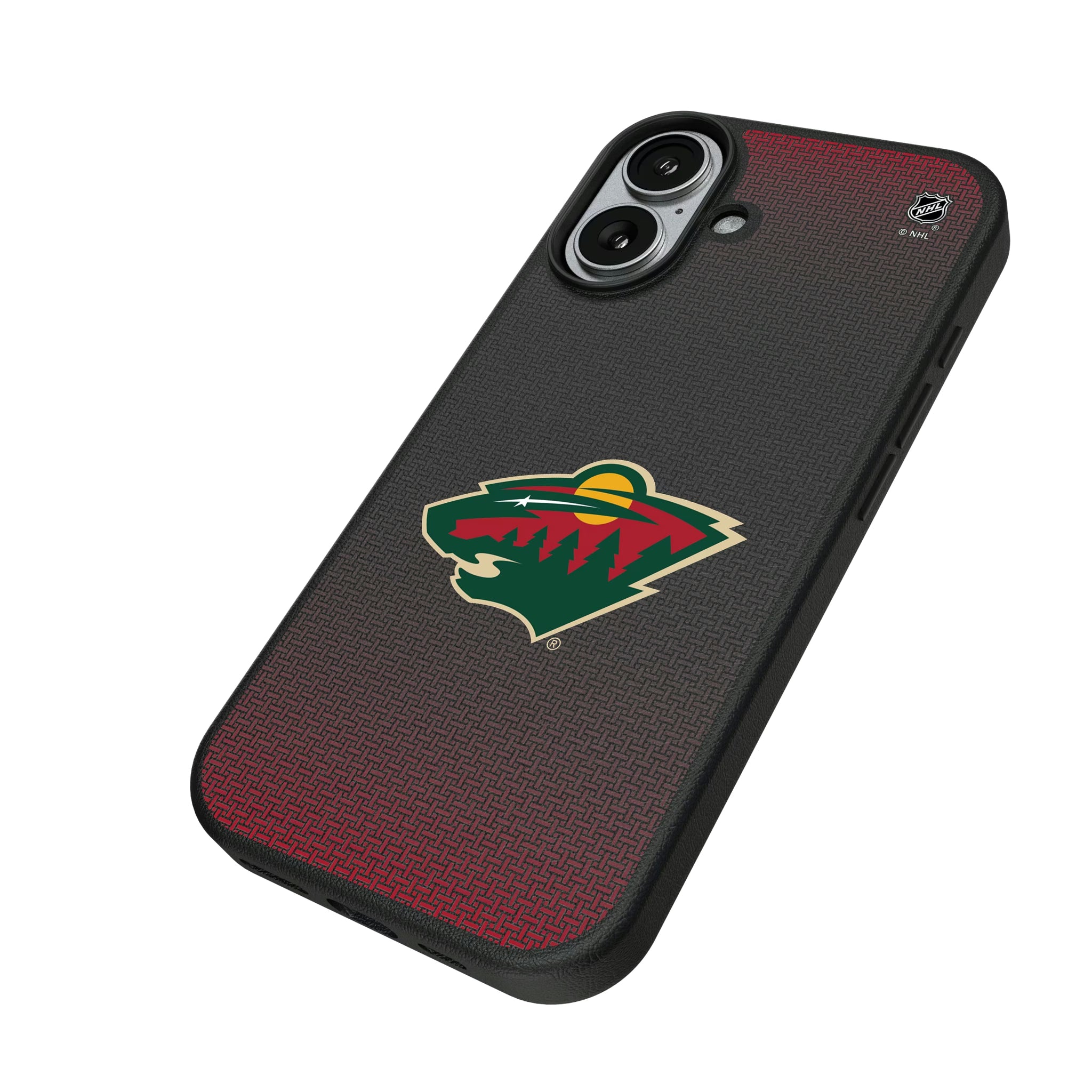 Minnesota Wild Linen iPhone MagSafe Compatible Phone Case for Apple iPhone - Isometric View#Device_iPhone 17