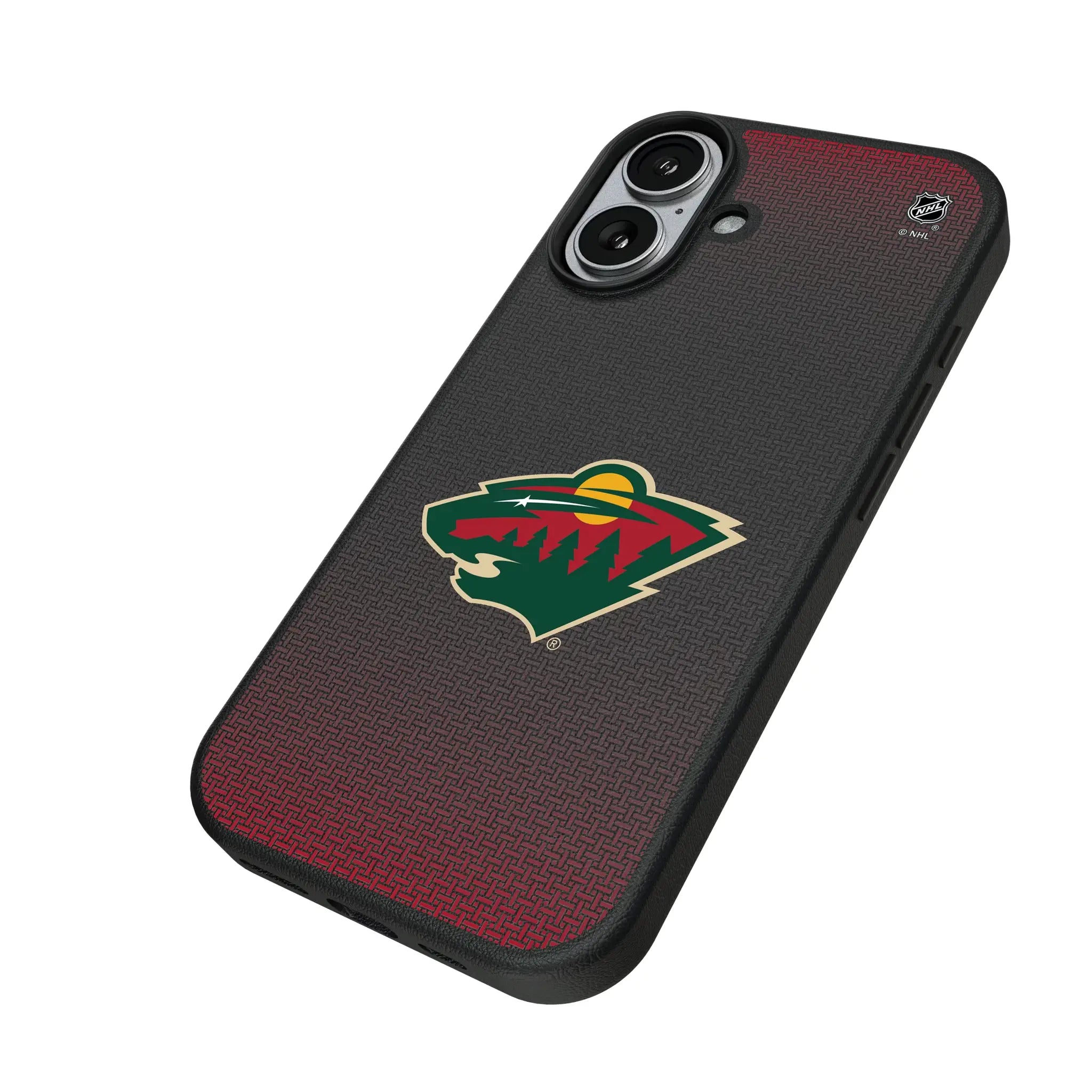 Minnesota Wild Linen iPhone MagSafe Compatible Phone Case for Apple iPhone - Isometric View#Device_iPhone 17