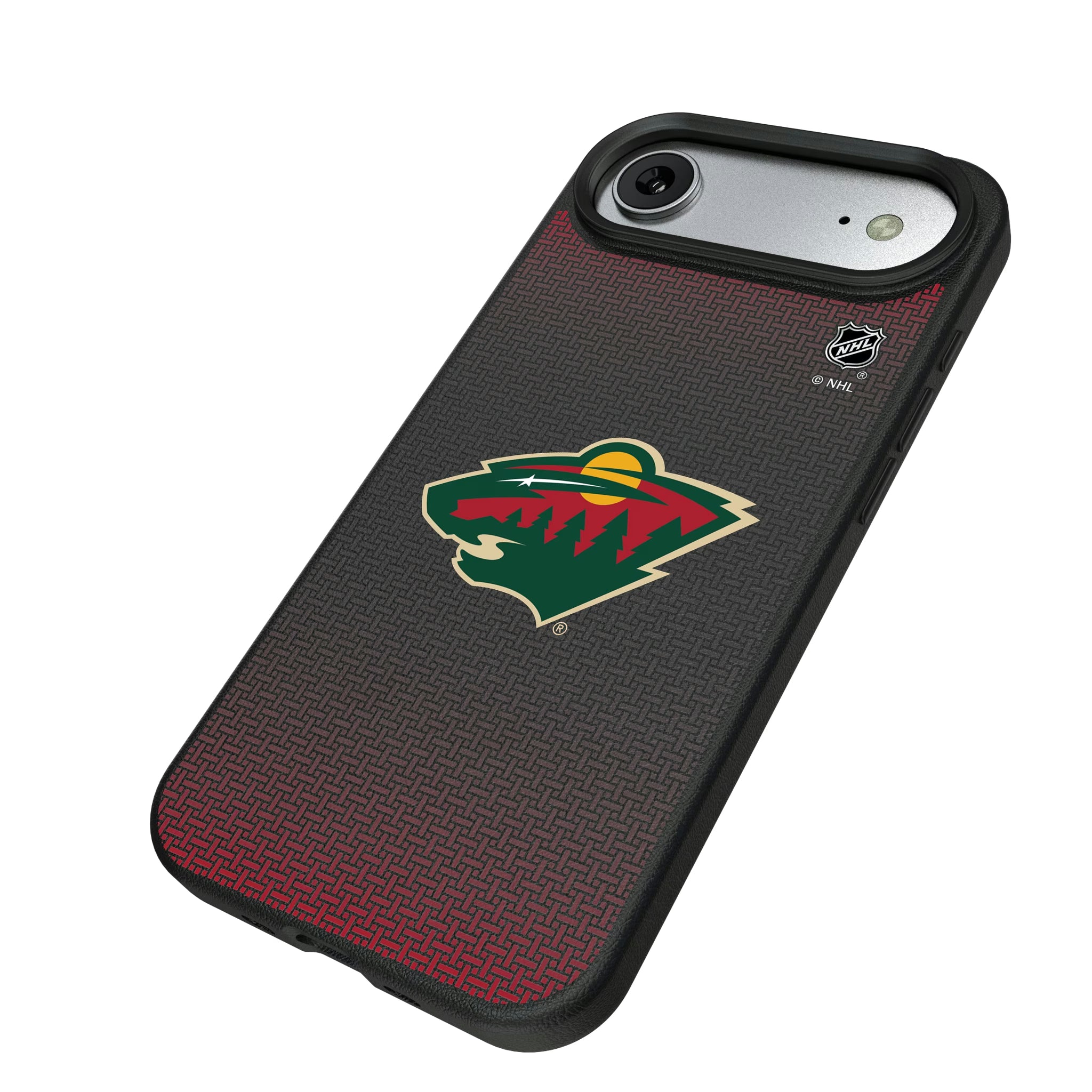 Minnesota Wild Linen iPhone MagSafe Compatible Phone Case for Apple iPhone - Isometric View#Device_iPhone Air