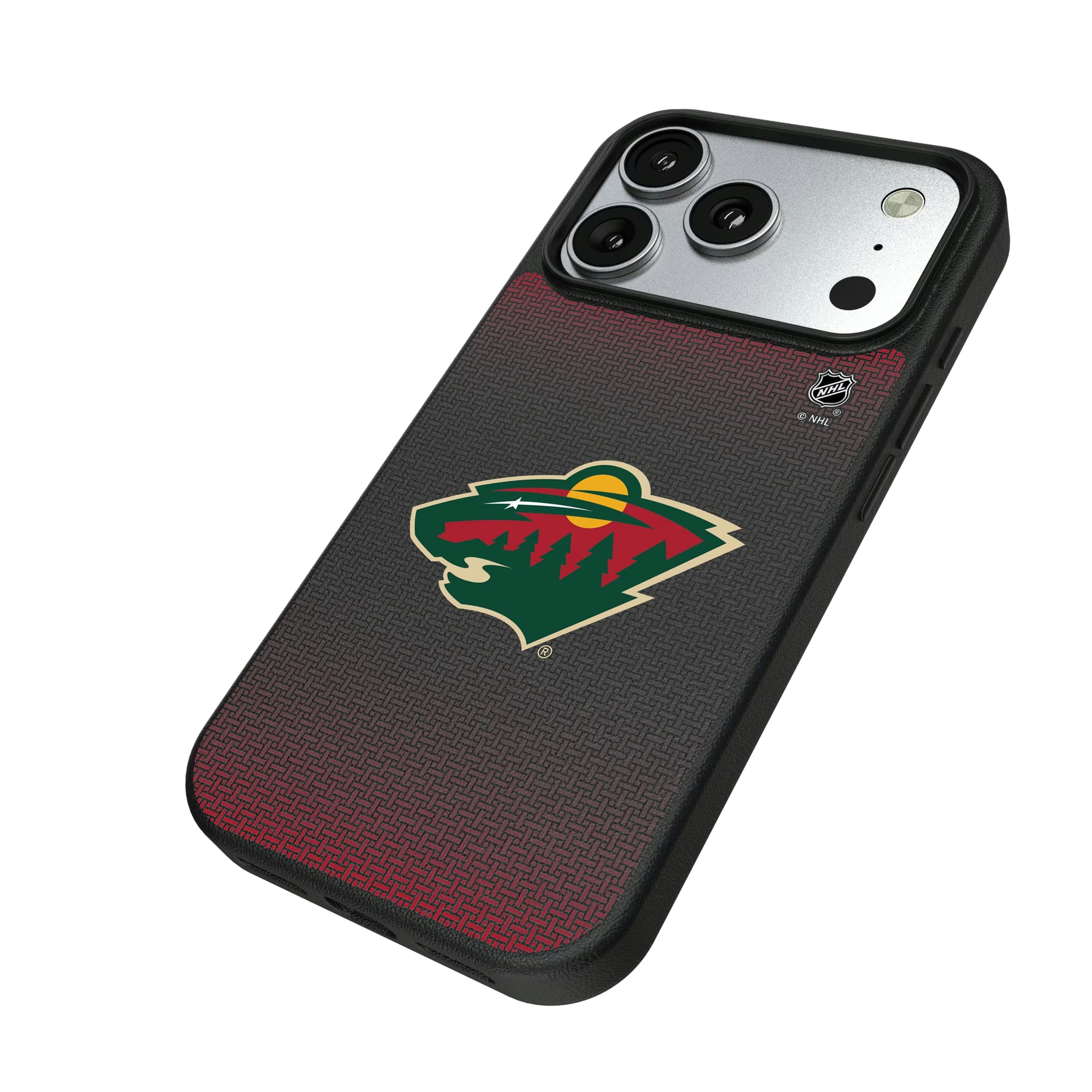 Minnesota Wild Linen iPhone MagSafe Compatible Phone Case for Apple iPhone - Isometric View#Device_iPhone 17 Pro