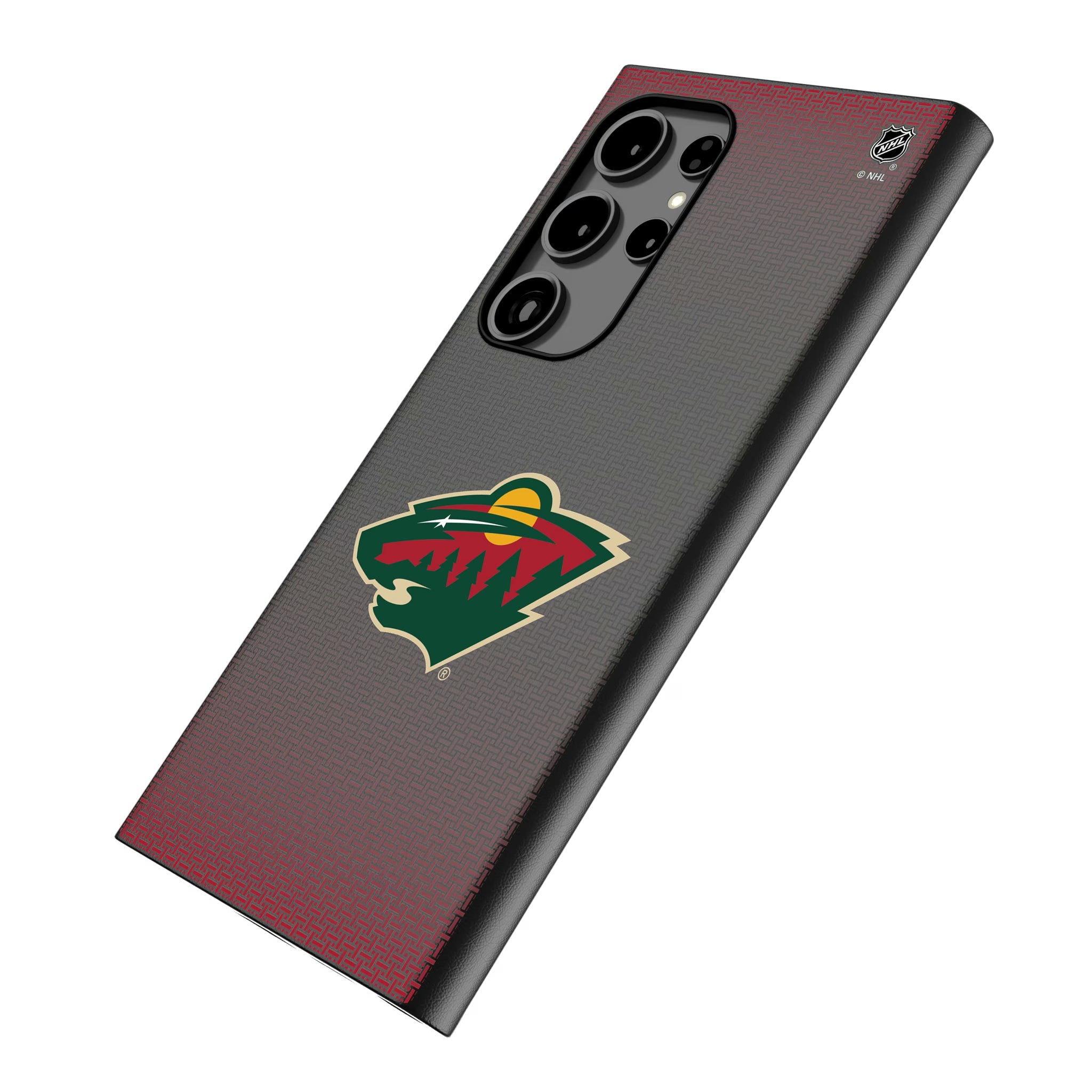 Minnesota Wild Linen Galaxy MagSafe Compatible Phone Case for Samsung Galaxy - Isometric View
