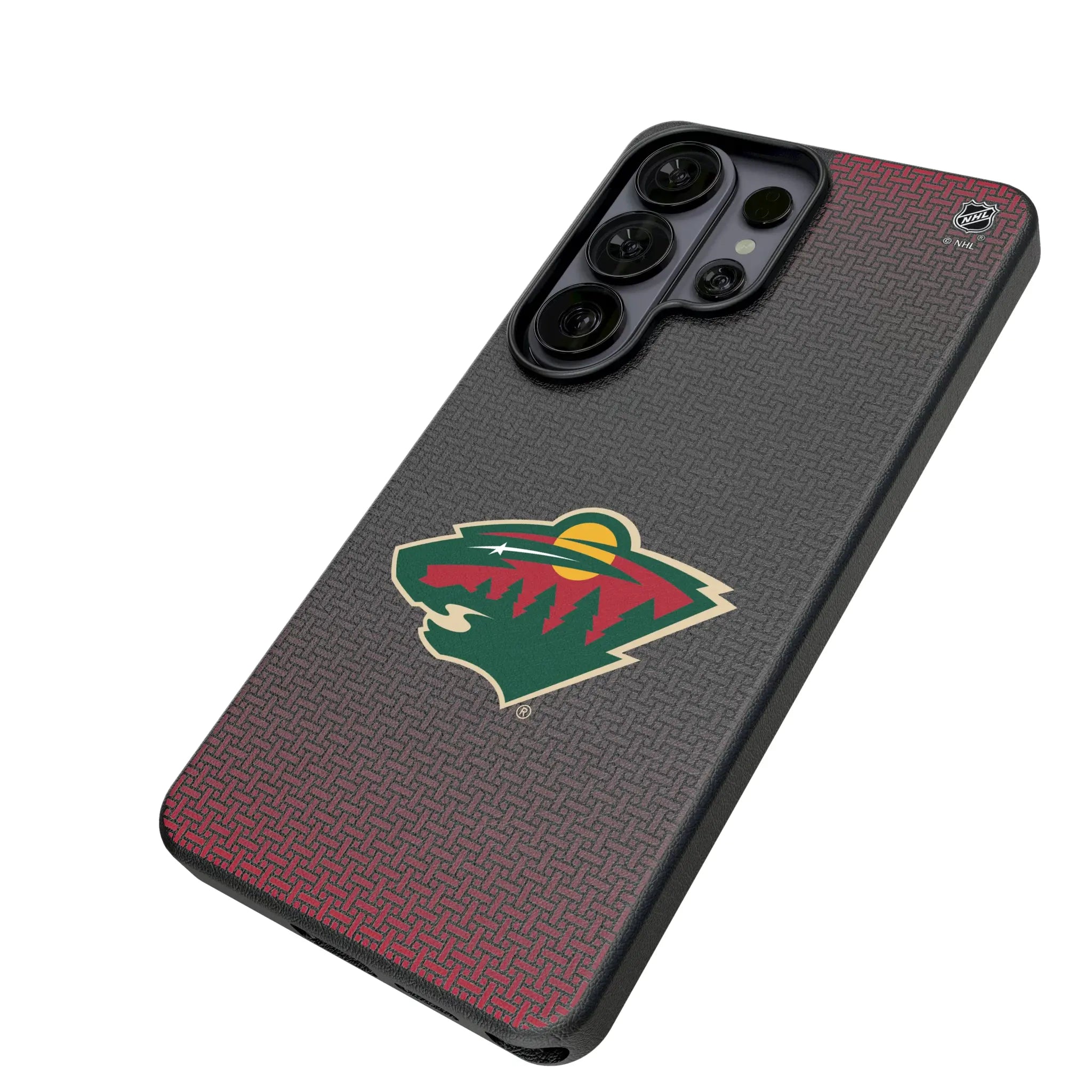 Minnesota Wild Linen Galaxy MagSafe Compatible Phone Case for Samsung Galaxy - Isometric View#Device_Galaxy S26 Ultra