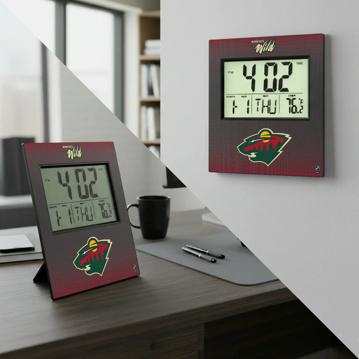 Minnesota Wild Linen Wall Clock - Lifestyle