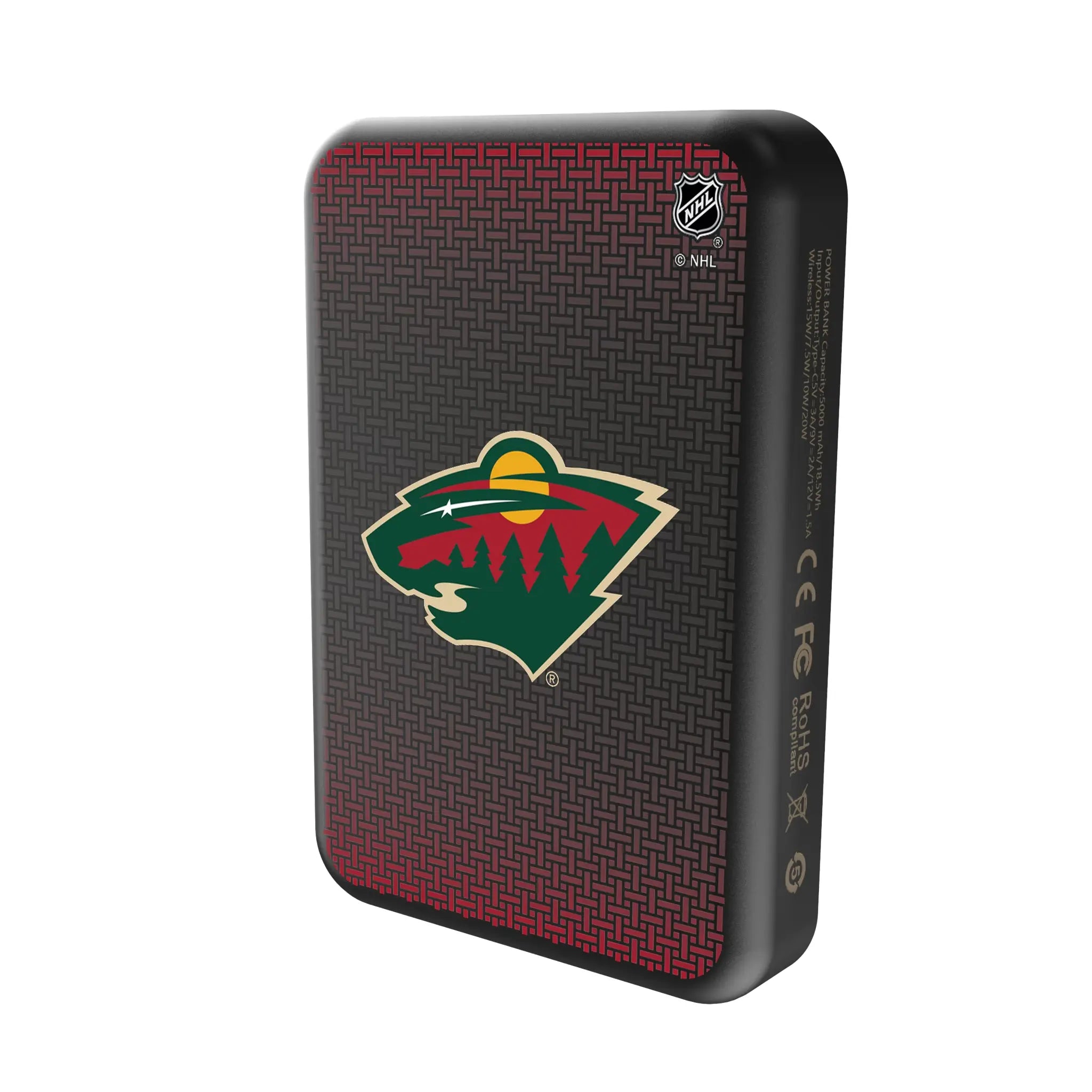 Minnesota Wild Linen Wireless Mag Power Bank
