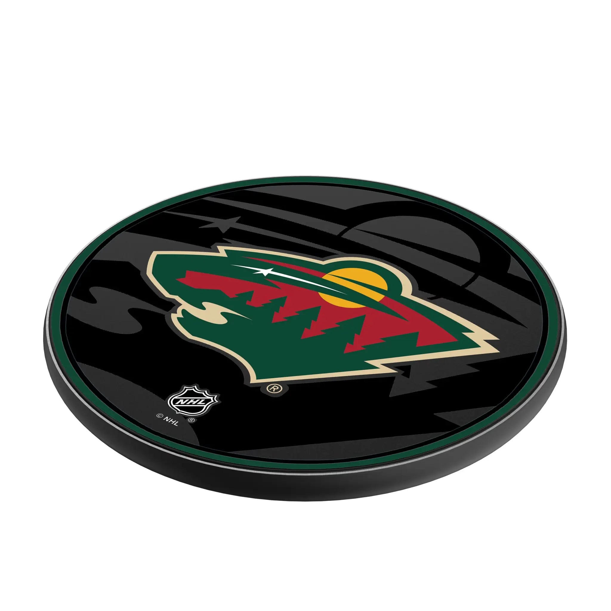Minnesota Wild Monocolor Tilt 15-Watt Wireless Charger - Isometric View