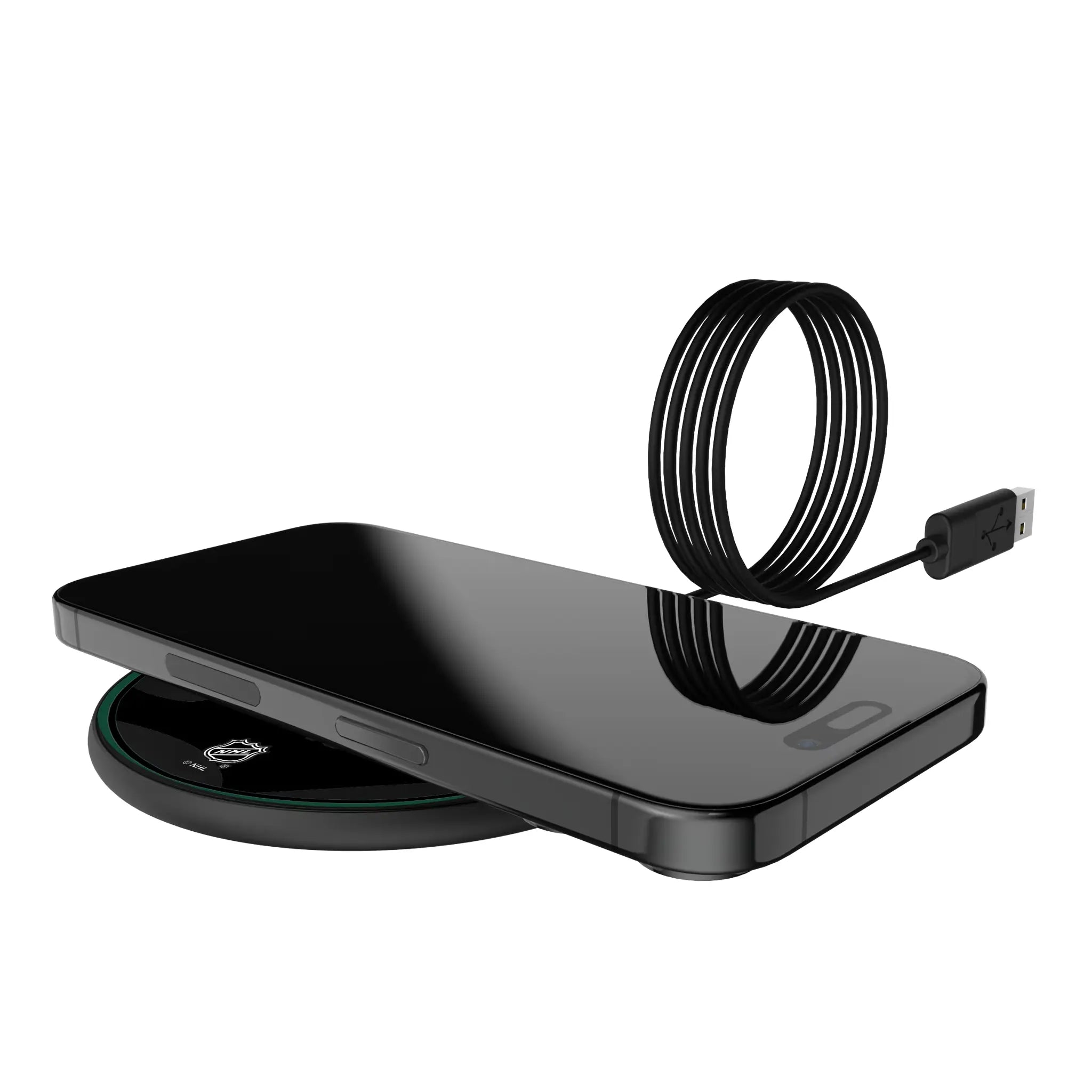 Minnesota Wild Monocolor Tilt 15-Watt Wireless Charger - Lifestyle