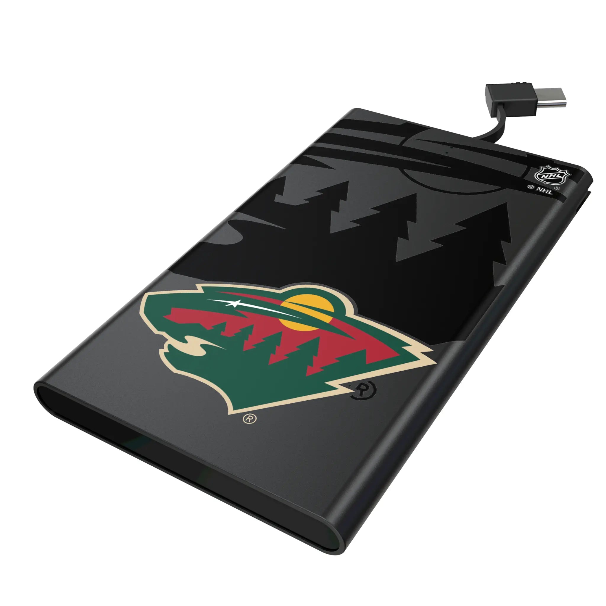 Minnesota Wild Monocolor Tilt 5000mAh Flat Power Bank