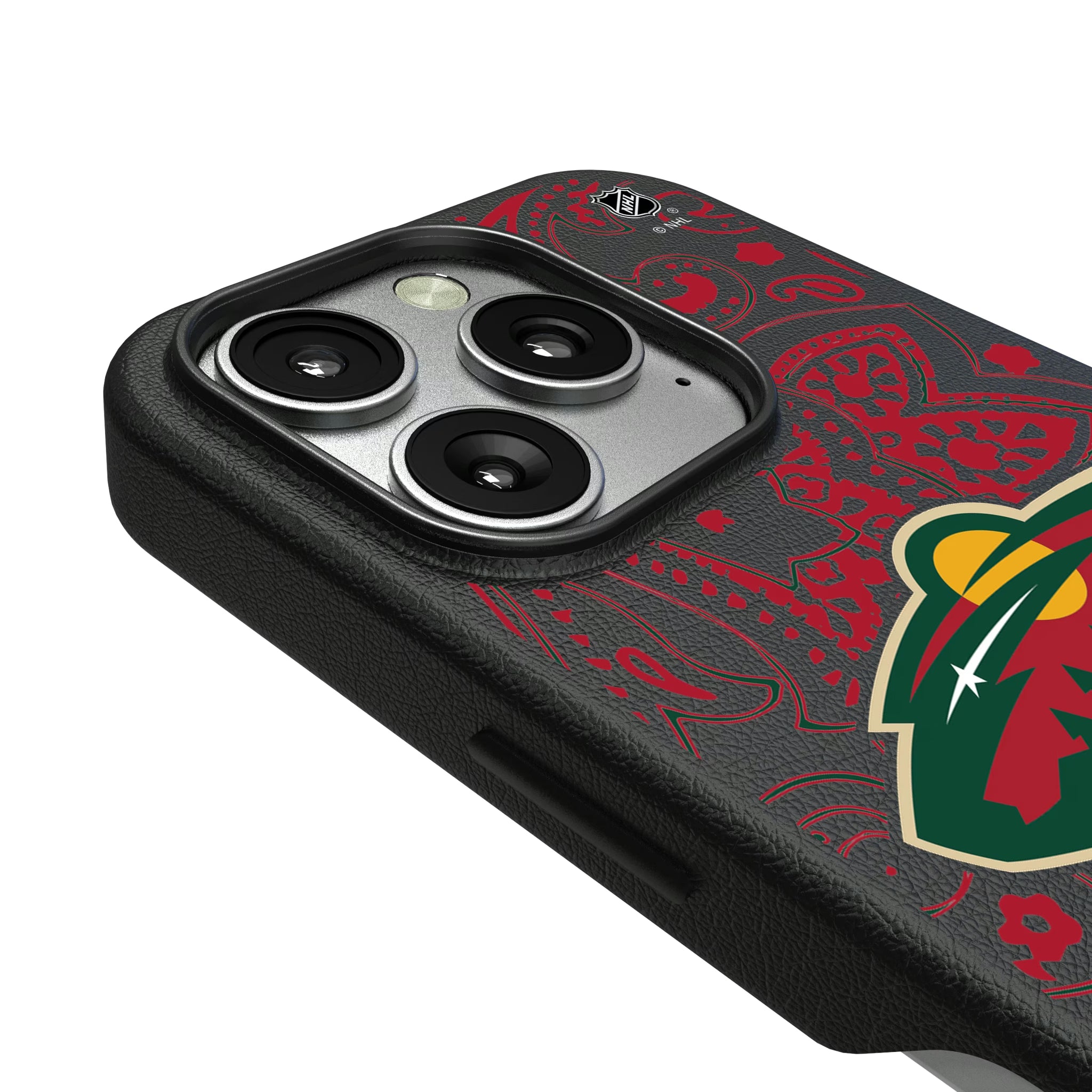 Minnesota Wild Paisley iPhone MagSafe Compatible Phone Case for Apple iPhone - Detail