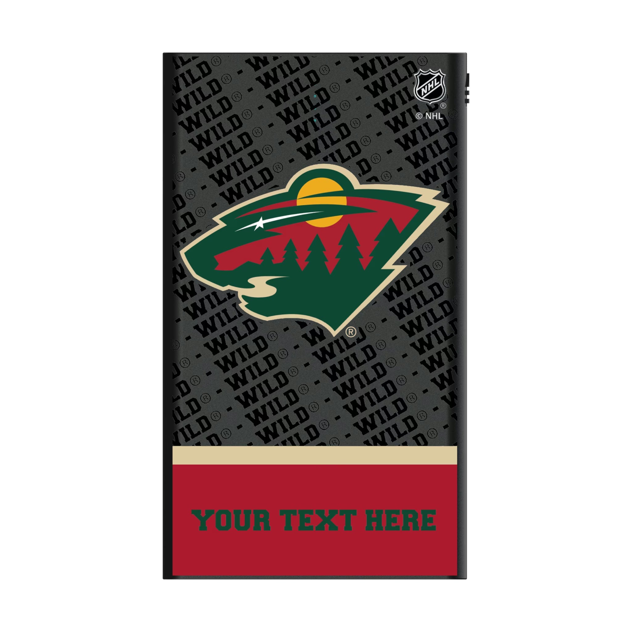 Minnesota Wild Personalized EndZone Plus 5000mAh Flat Powerbank