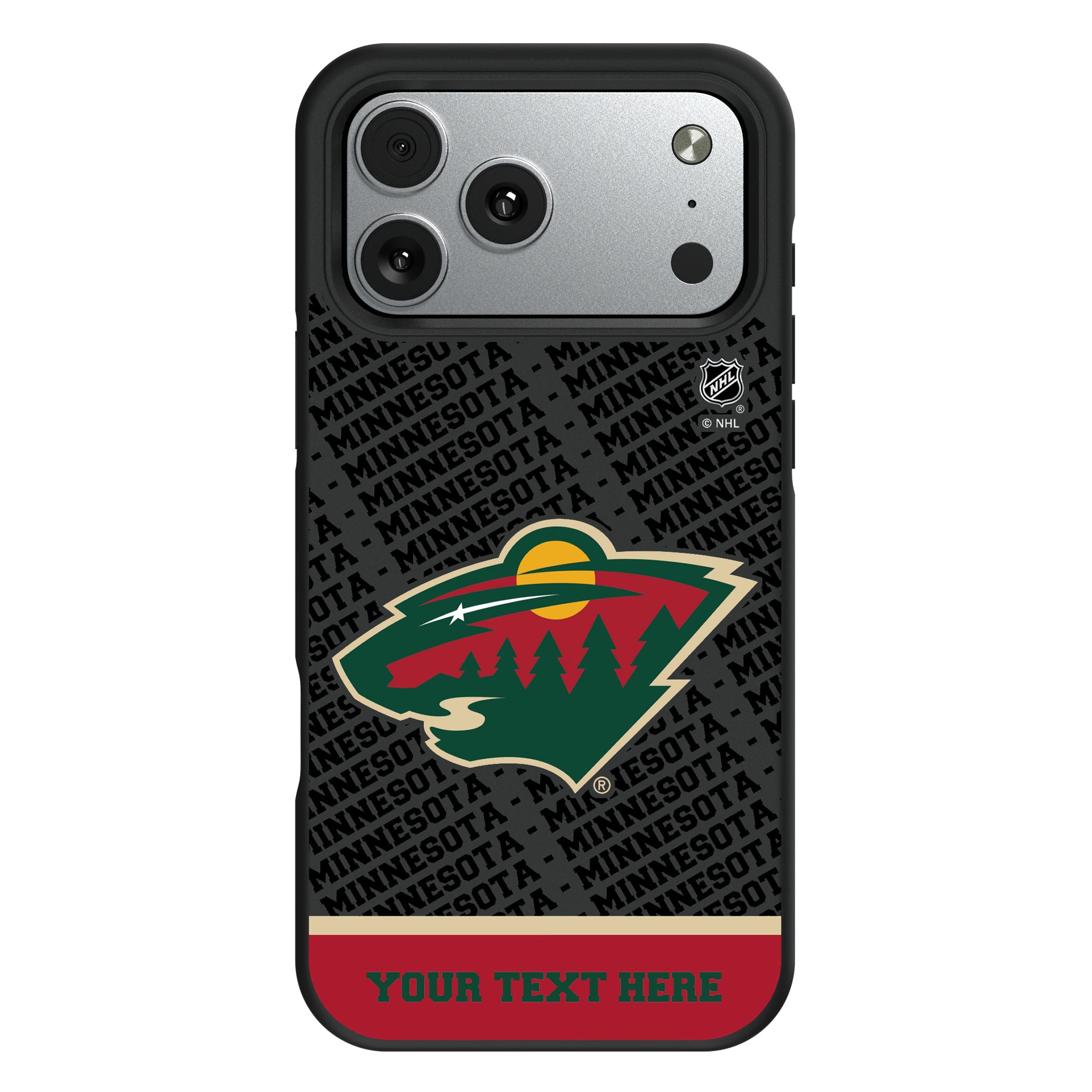 Minnesota Wild Personalized EndZone Plus iPhone Bump Phone Case for Apple iPhone#Device_iPhone 17 Pro Max