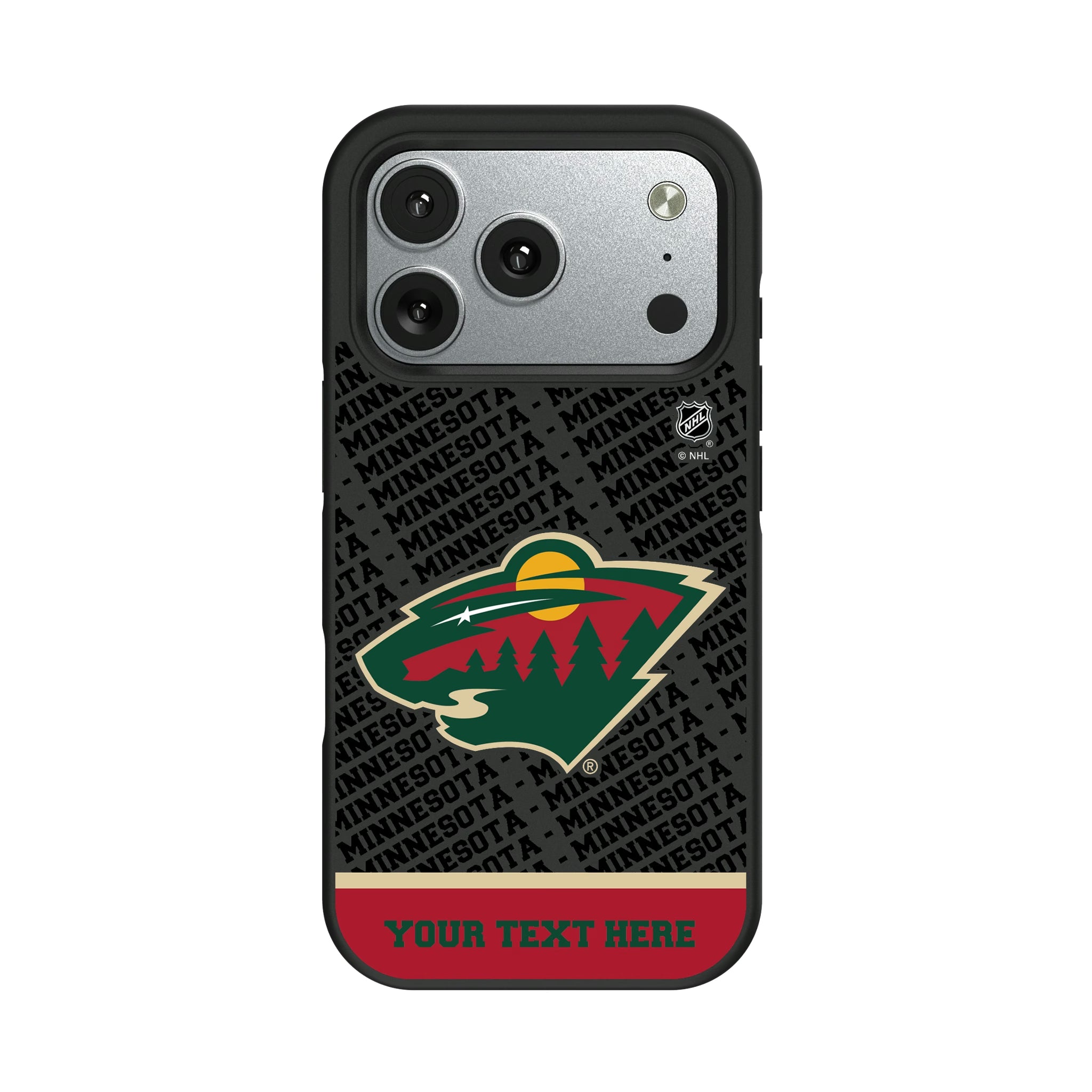 Minnesota Wild Personalized EndZone Plus iPhone Bump Phone Case for Apple iPhone#Device_iPhone 17 Pro