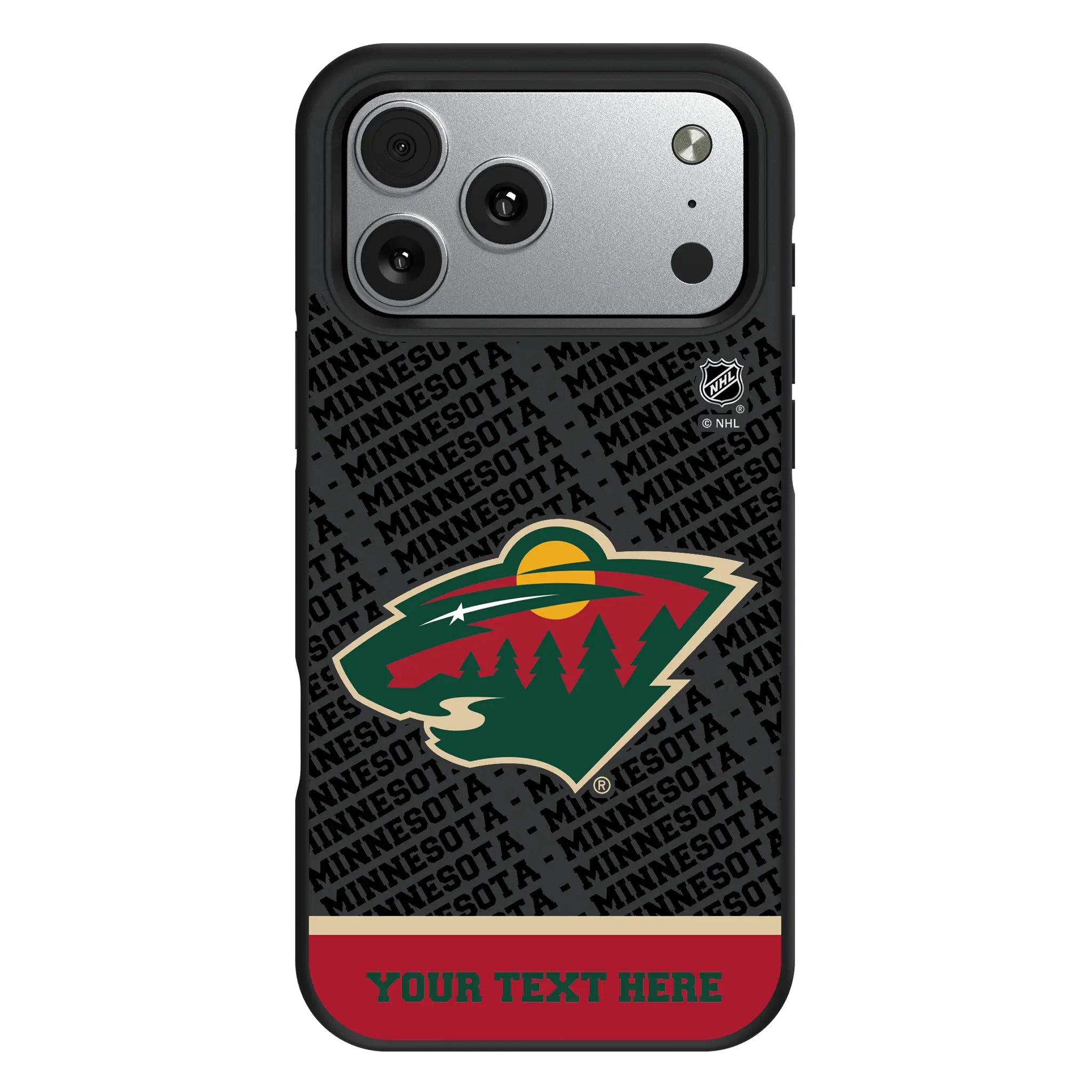 Minnesota Wild Personalized EndZone Plus iPhone Bump Phone Case for Apple iPhone#Device_iPhone 17 Pro Max