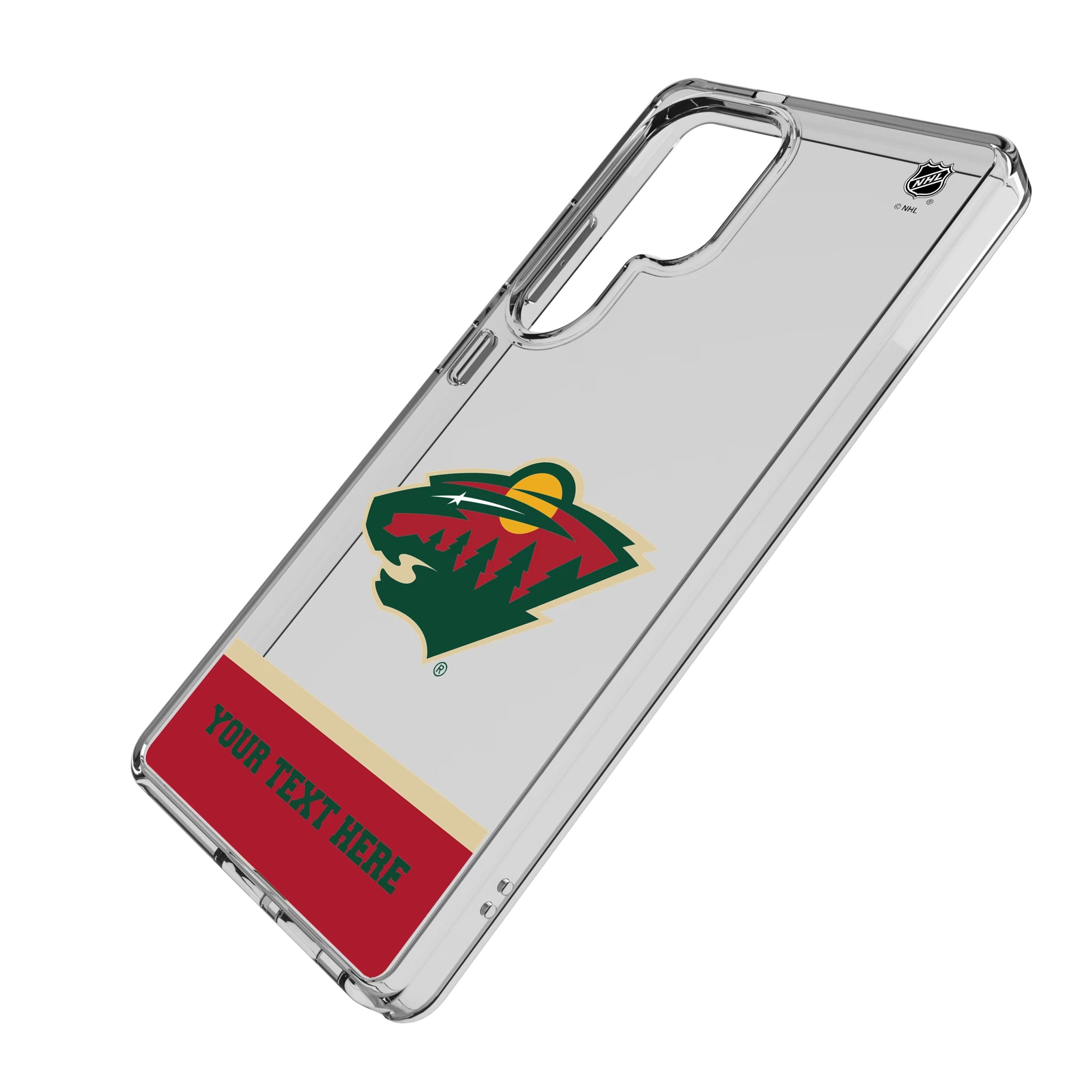 Minnesota Wild Personalized EndZone Plus Galaxy Clear Phone Case for Samsung Galaxy - Isometric View