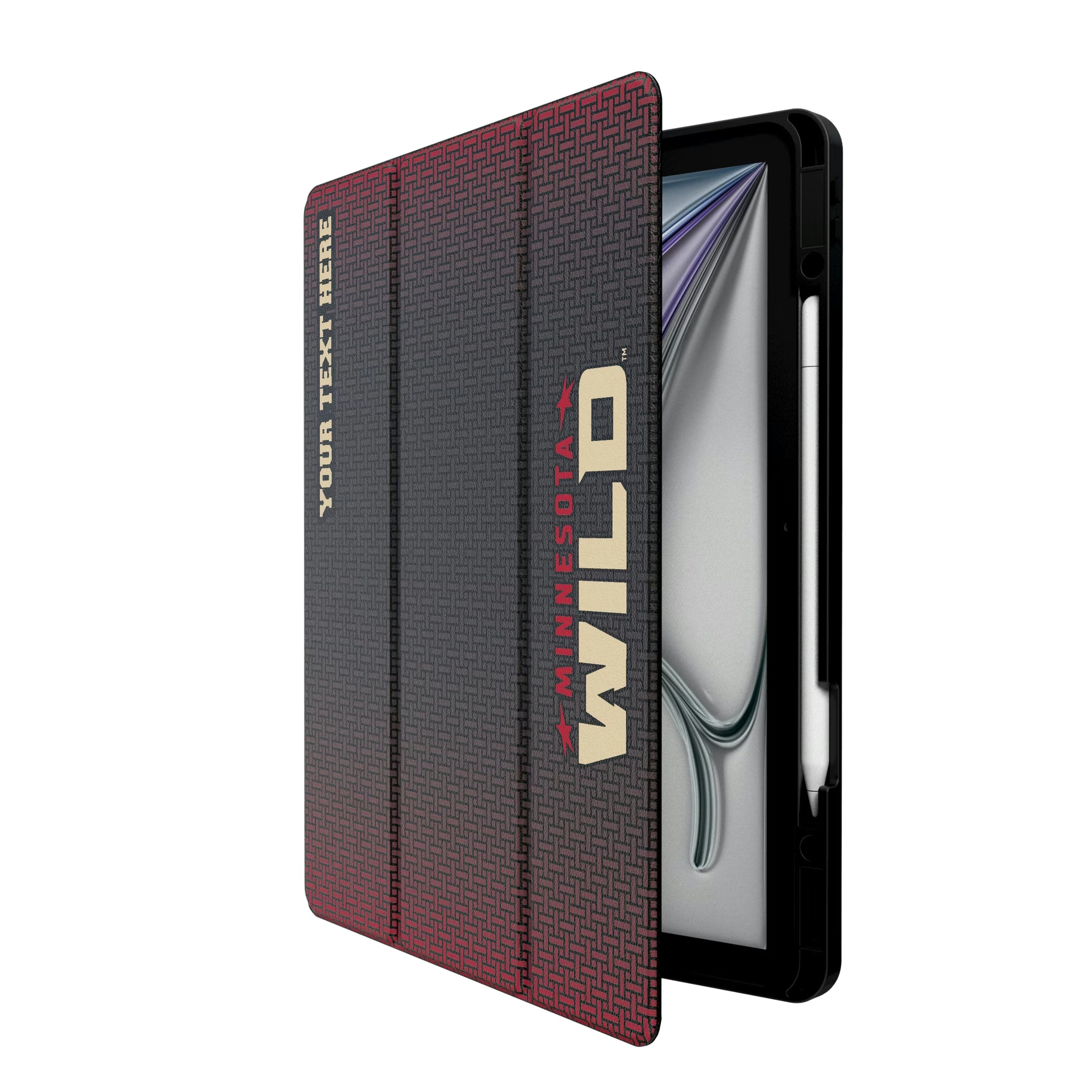 Minnesota Wild Personalized Linen iPad Tablet Case for Apple iPad