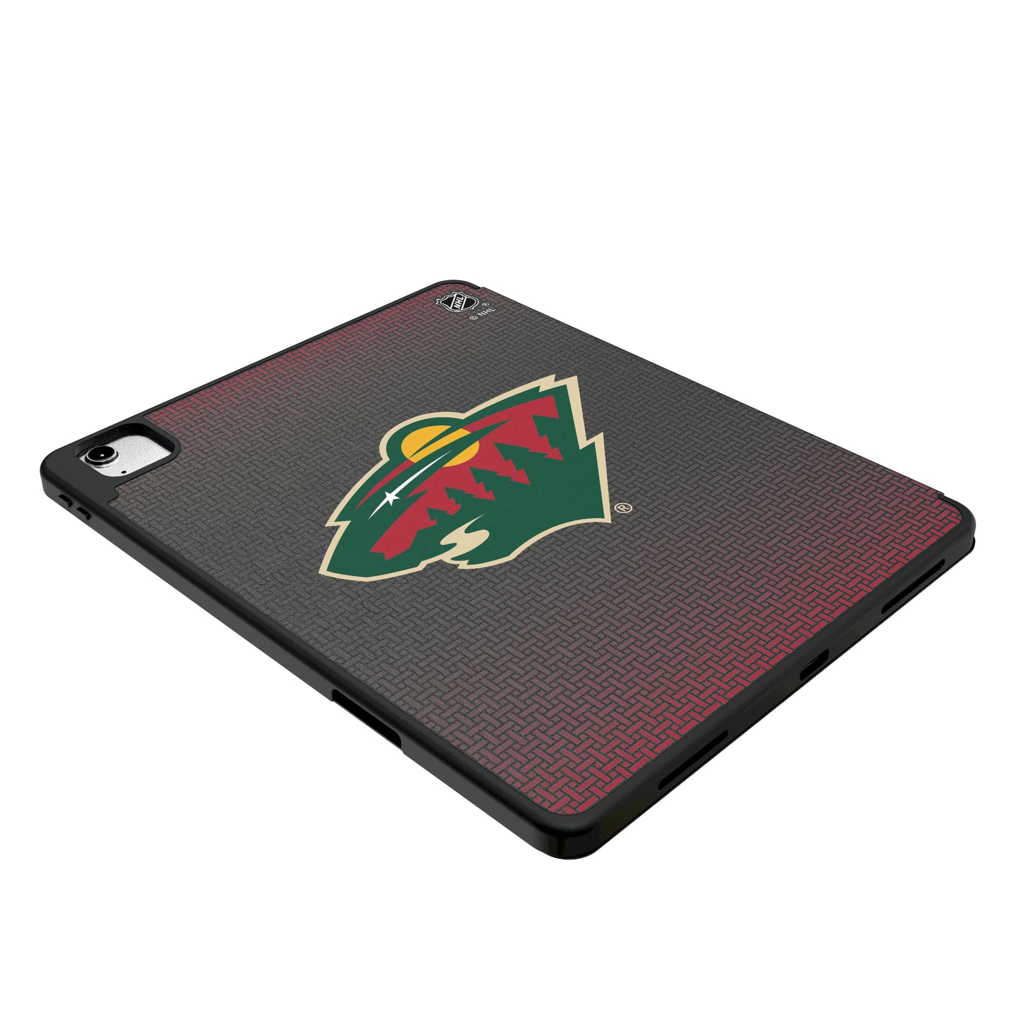 Minnesota Wild Personalized Linen iPad Tablet Case for Apple iPad - Isometric View