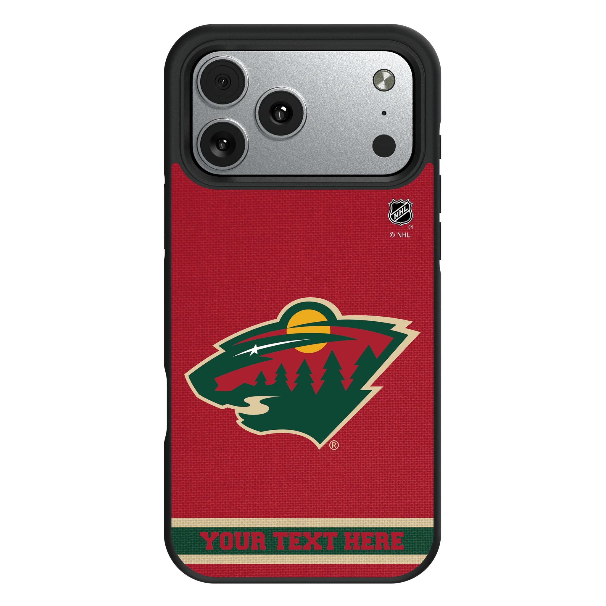 Minnesota Wild Personalized Stripe iPhone Bump Phone Case for Apple iPhone#Device_iPhone 17 Pro Max