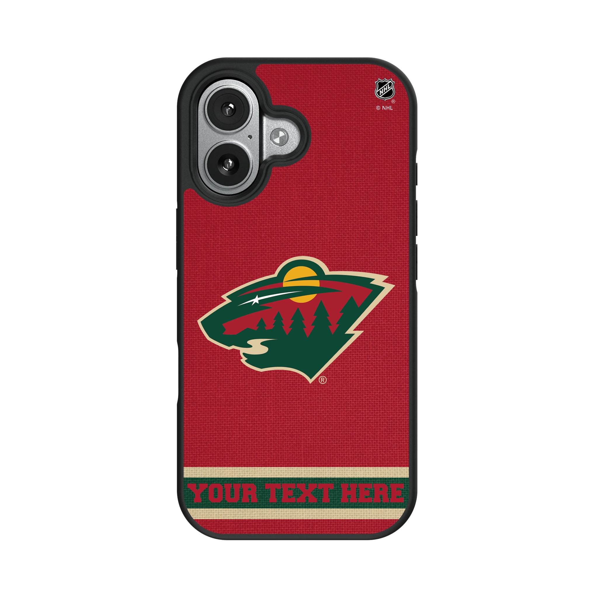 Minnesota Wild Personalized Stripe iPhone Bump Phone Case for Apple iPhone#Device_iPhone 17