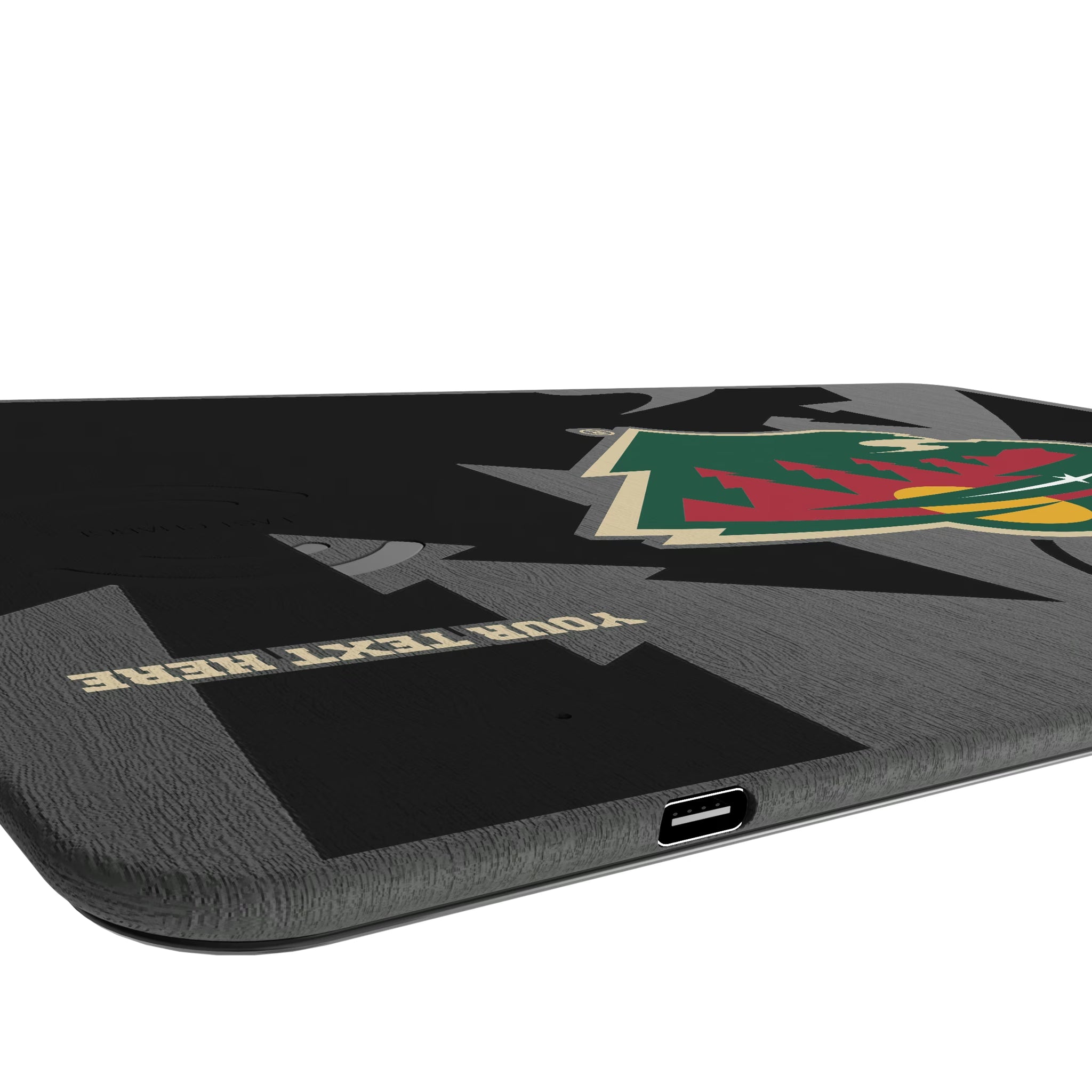 Minnesota Wild Personalized Tilt 15-Watt Wireless Charger and Mouse Pad