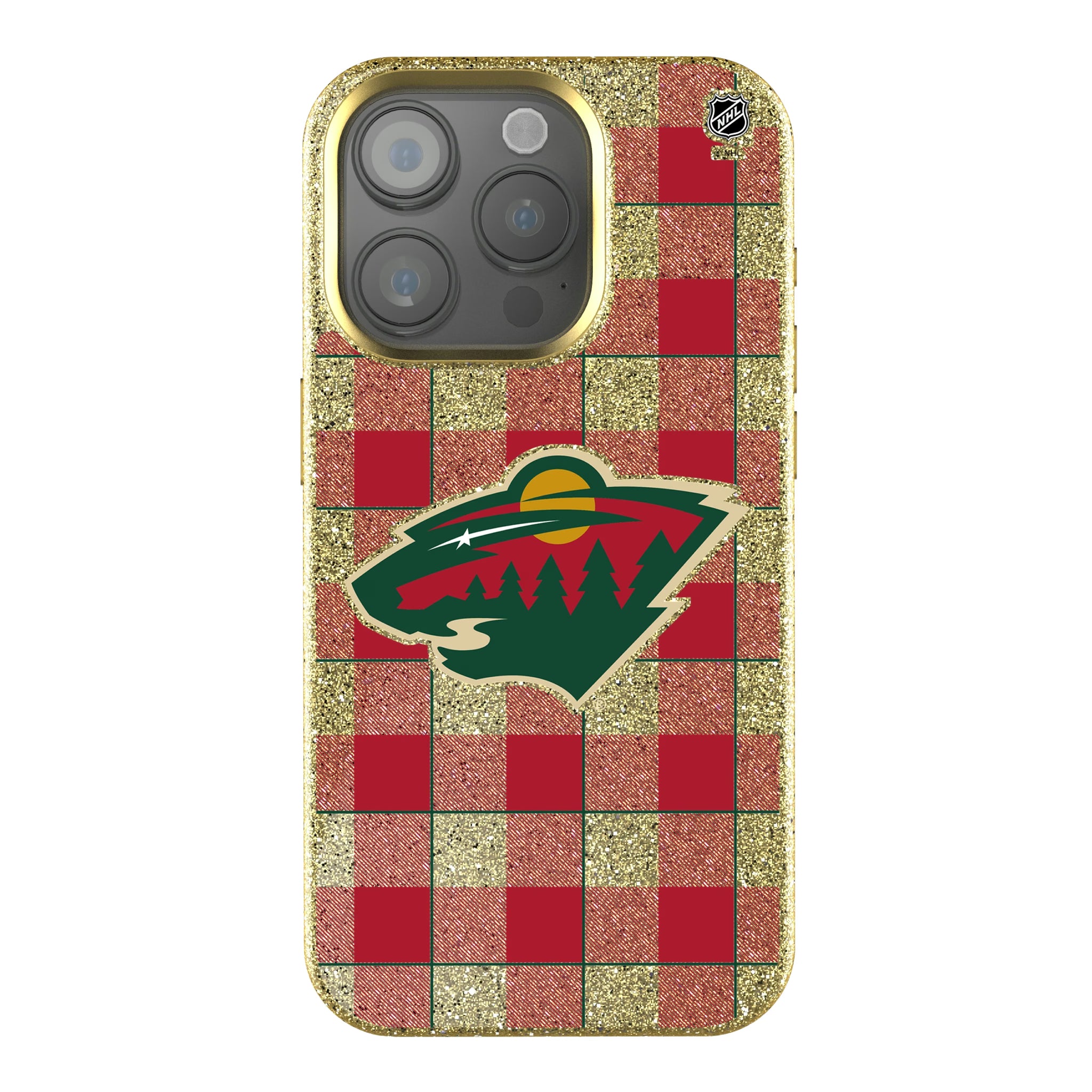 Minnesota Wild Plaid iPhone Bling Phone Case for Apple iPhone