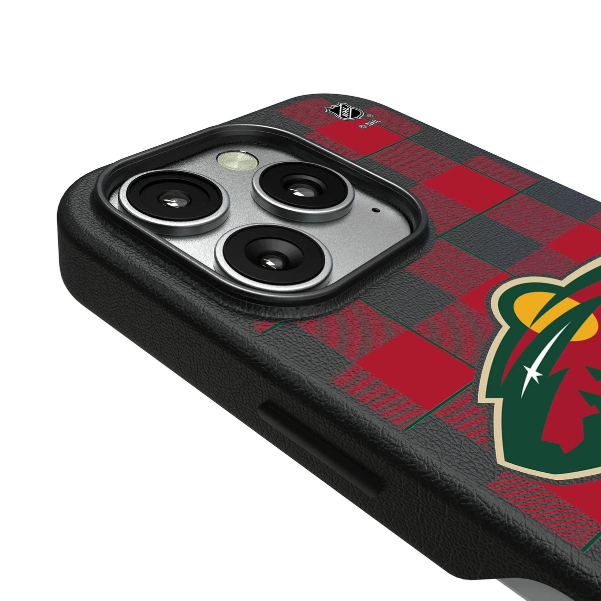 Minnesota Wild Plaid iPhone MagSafe Compatible Phone Case for Apple iPhone - Detail#Device_iPhone 16 Pro