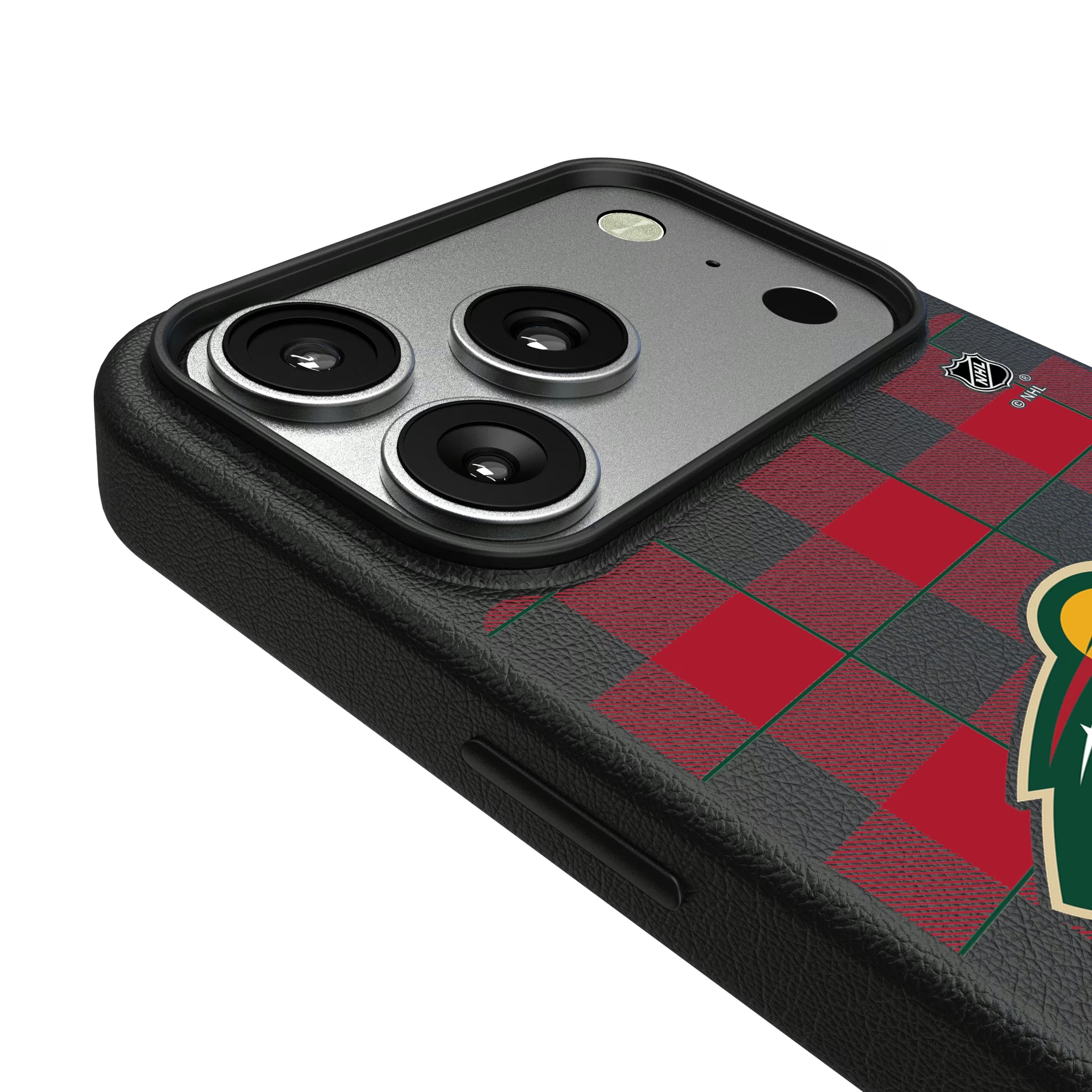 Minnesota Wild Plaid iPhone MagSafe Compatible Phone Case for Apple iPhone - Detail#Device_iPhone 17 Pro