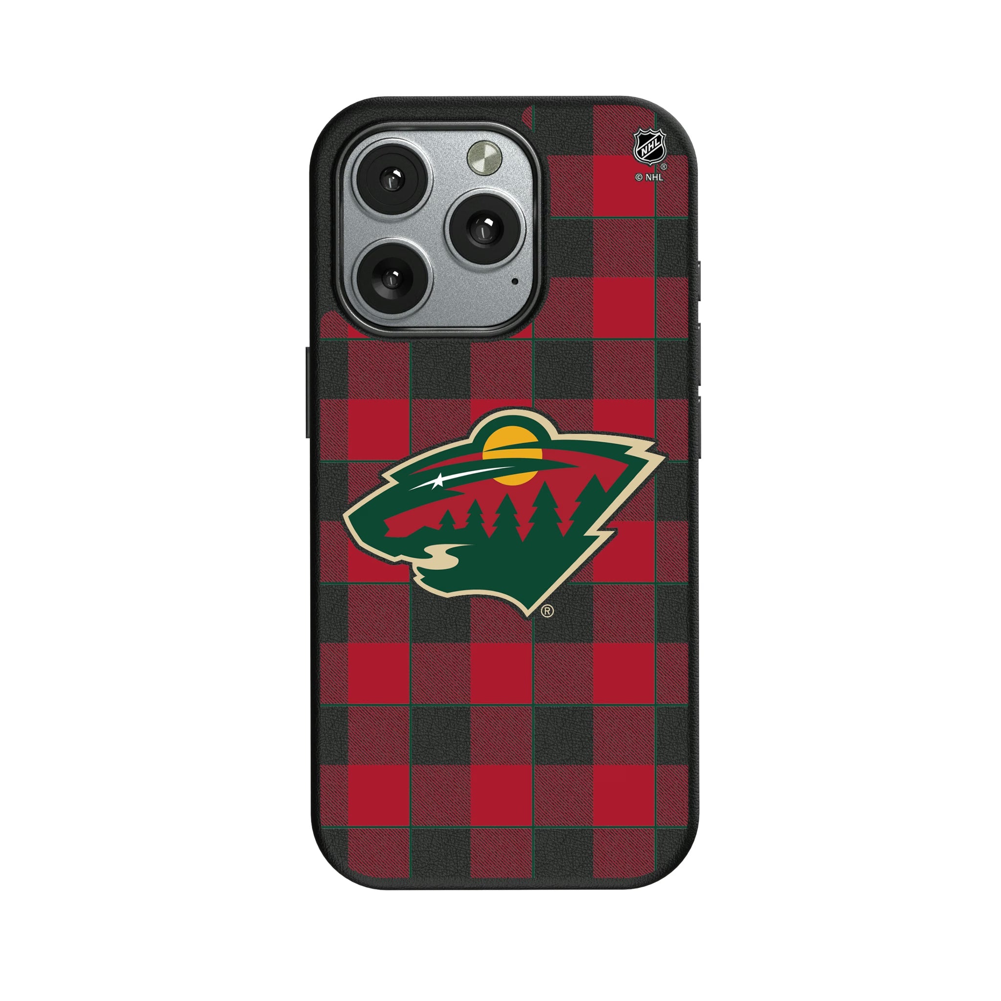 Minnesota Wild Plaid iPhone MagSafe Compatible Phone Case for Apple iPhone