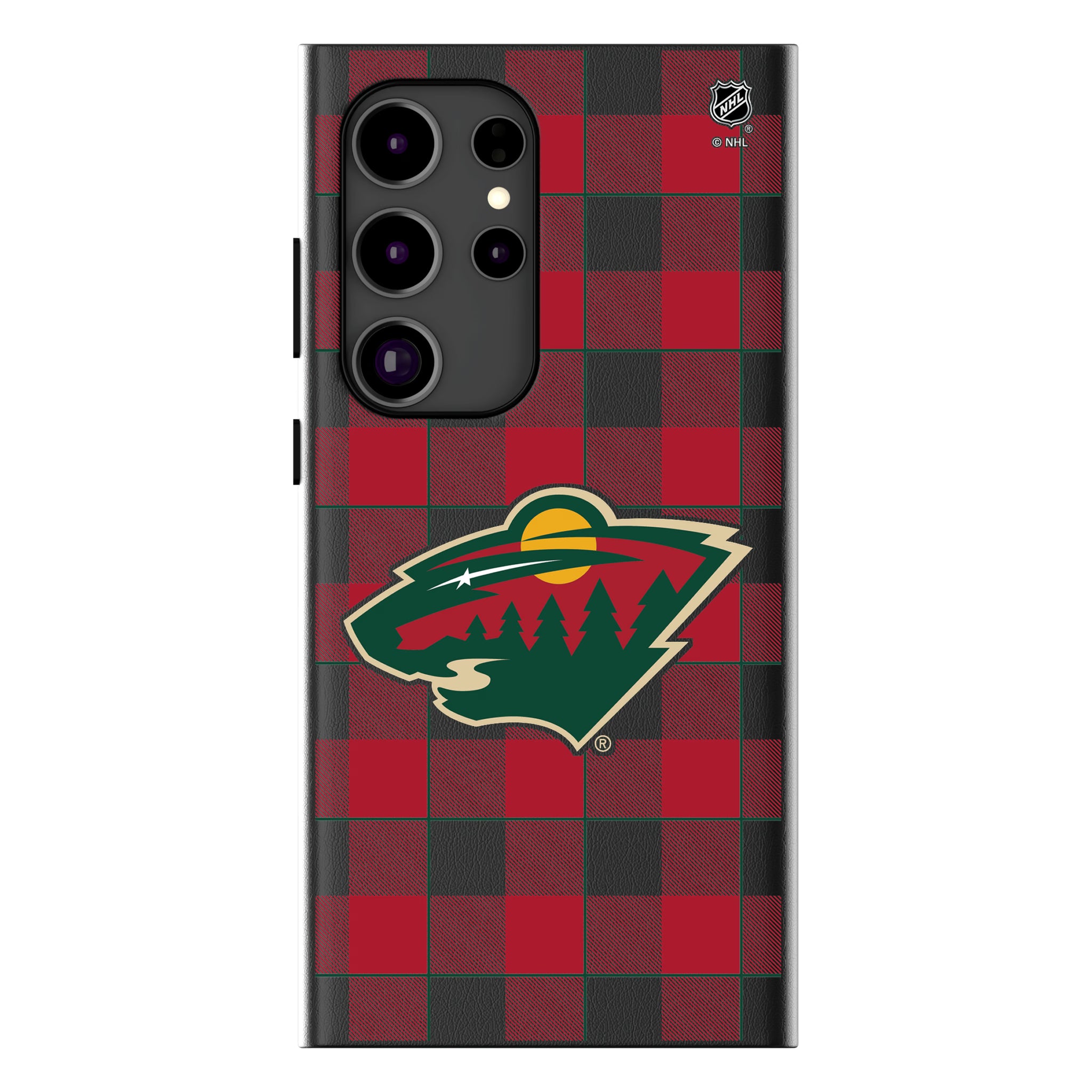 Minnesota Wild Plaid Galaxy MagSafe Compatible Phone Case for Samsung Galaxy