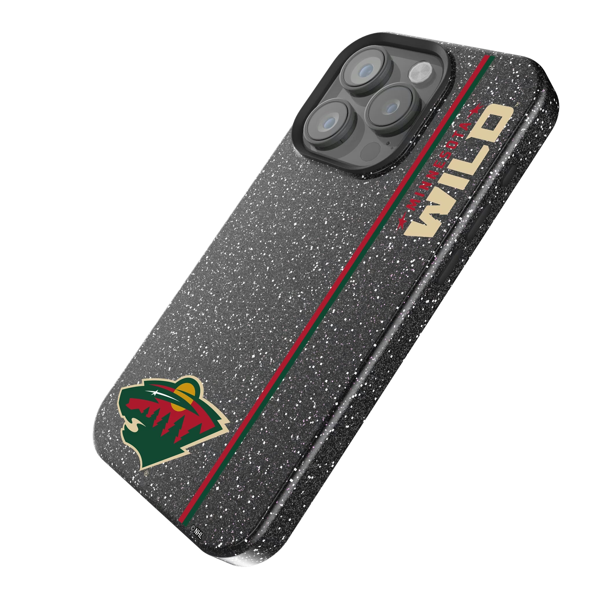 Minnesota Wild Sidebar iPhone Bling Phone Case for Apple iPhone - Isometric View