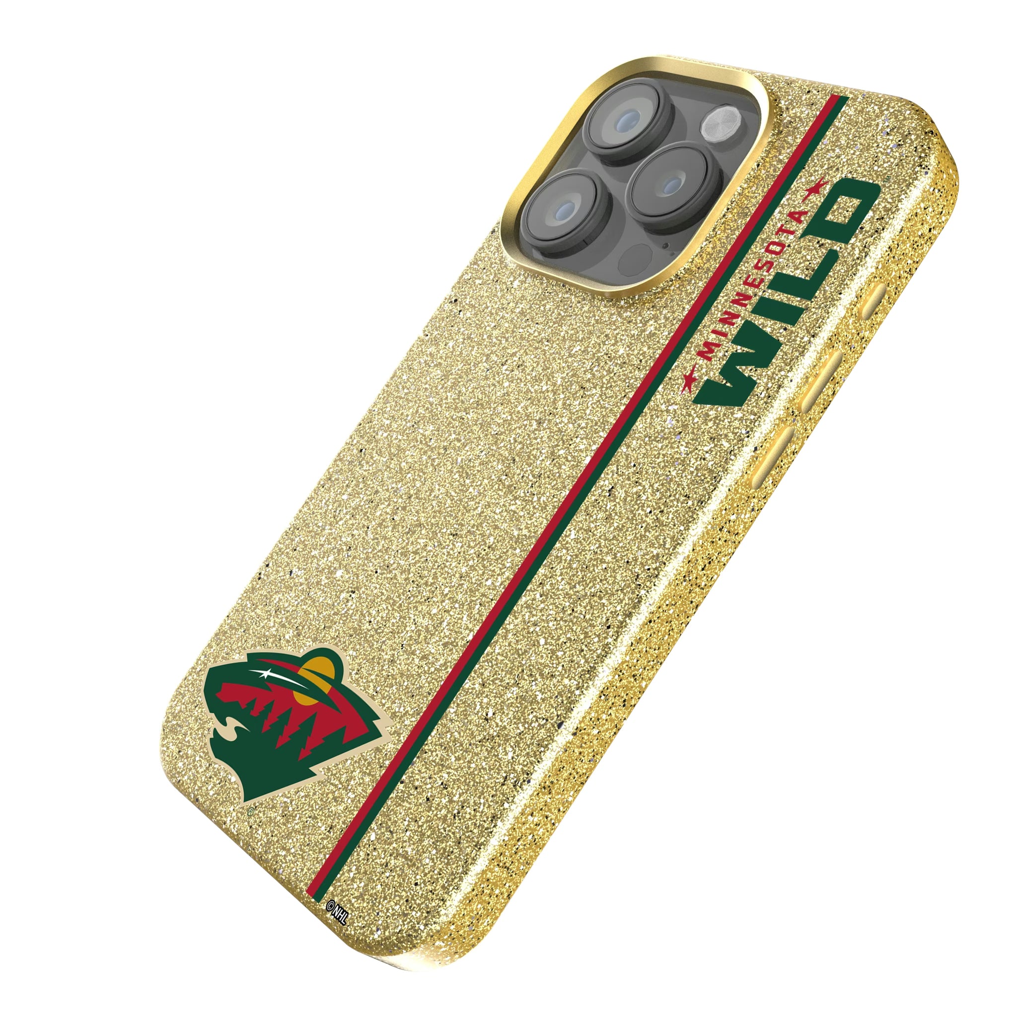 Minnesota Wild Sidebar iPhone Bling Phone Case for Apple iPhone - Isometric View