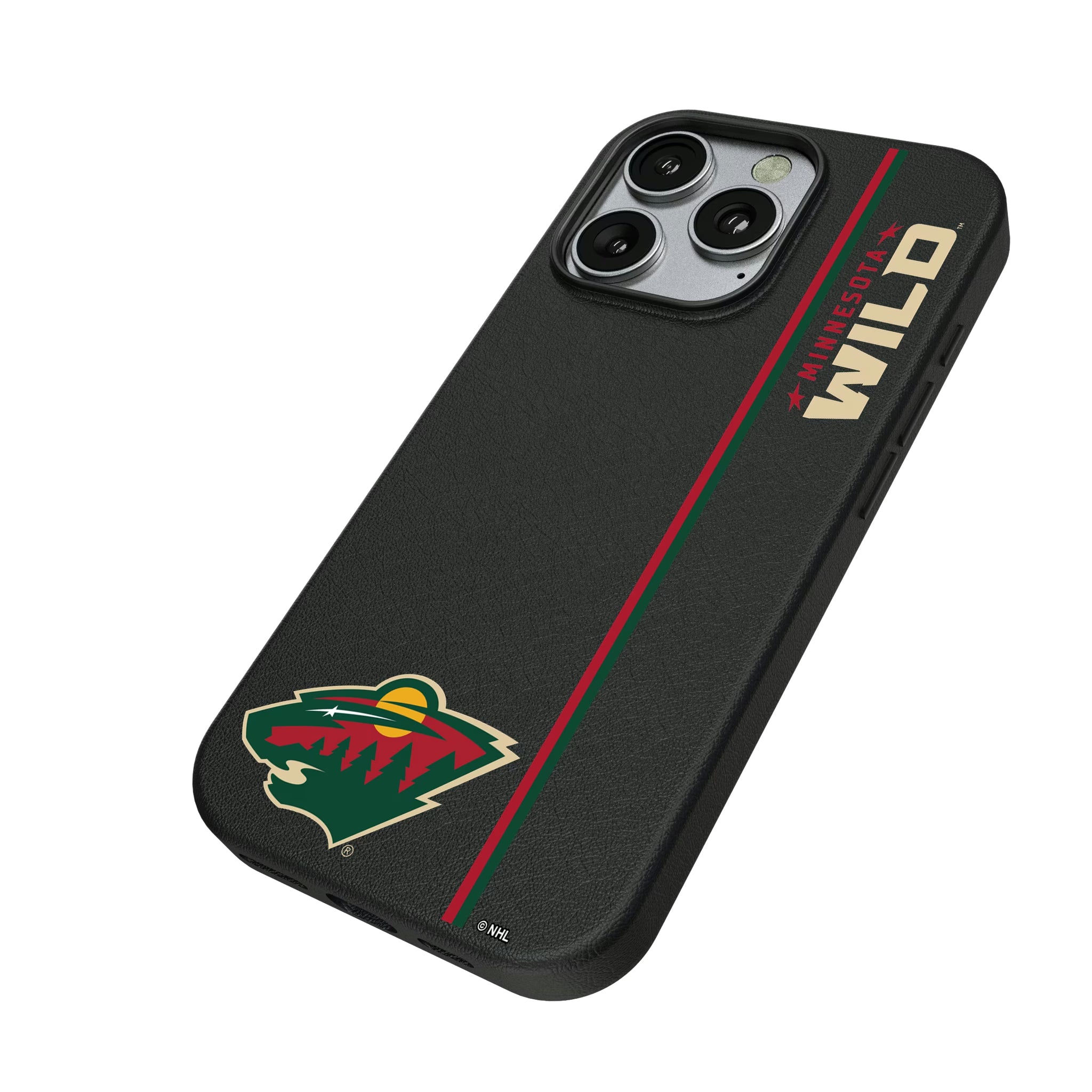 Minnesota Wild Sidebar iPhone MagSafe Compatible Phone Case for Apple iPhone - Isometric View
