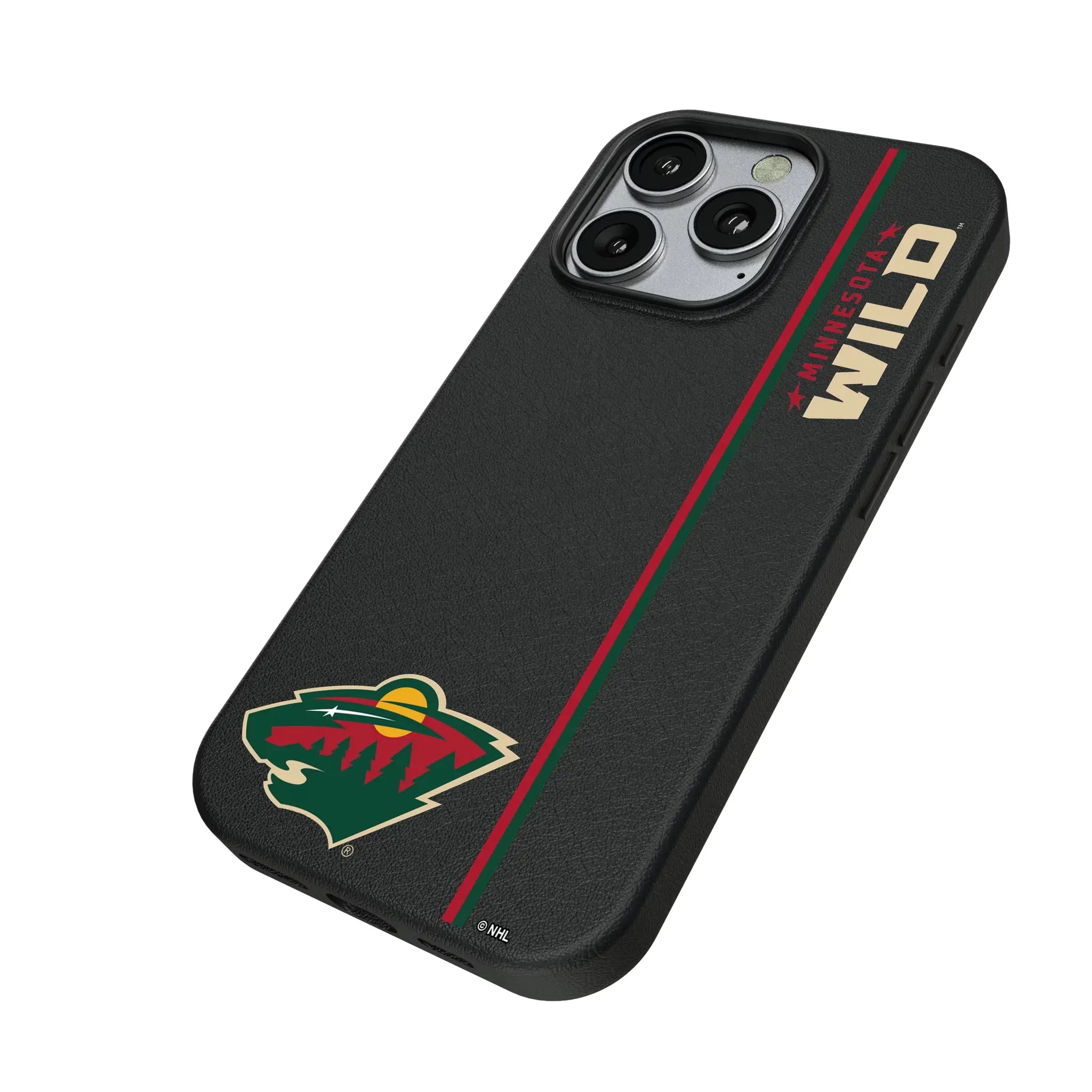 Minnesota Wild Sidebar iPhone MagSafe Compatible Phone Case for Apple iPhone - Isometric View