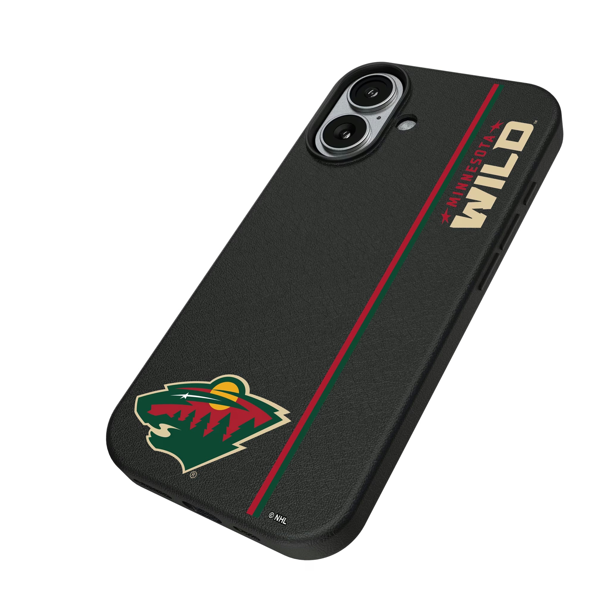 Minnesota Wild Sidebar iPhone MagSafe Compatible Phone Case for Apple iPhone - Isometric View#Device_iPhone 17