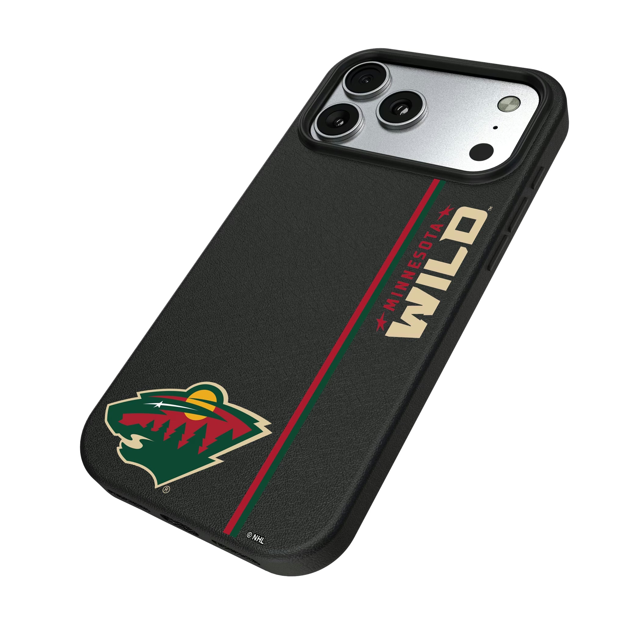 Minnesota Wild Sidebar iPhone MagSafe Compatible Phone Case for Apple iPhone - Isometric View#Device_iPhone 17 Pro Max