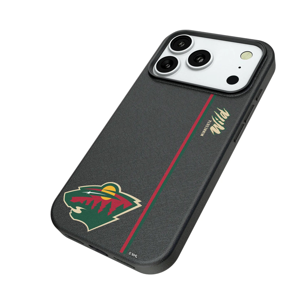 Minnesota Wild Sidebar iPhone MagSafe Compatible Phone Case for Apple iPhone - Isometric View#Device_iPhone 18 Pro