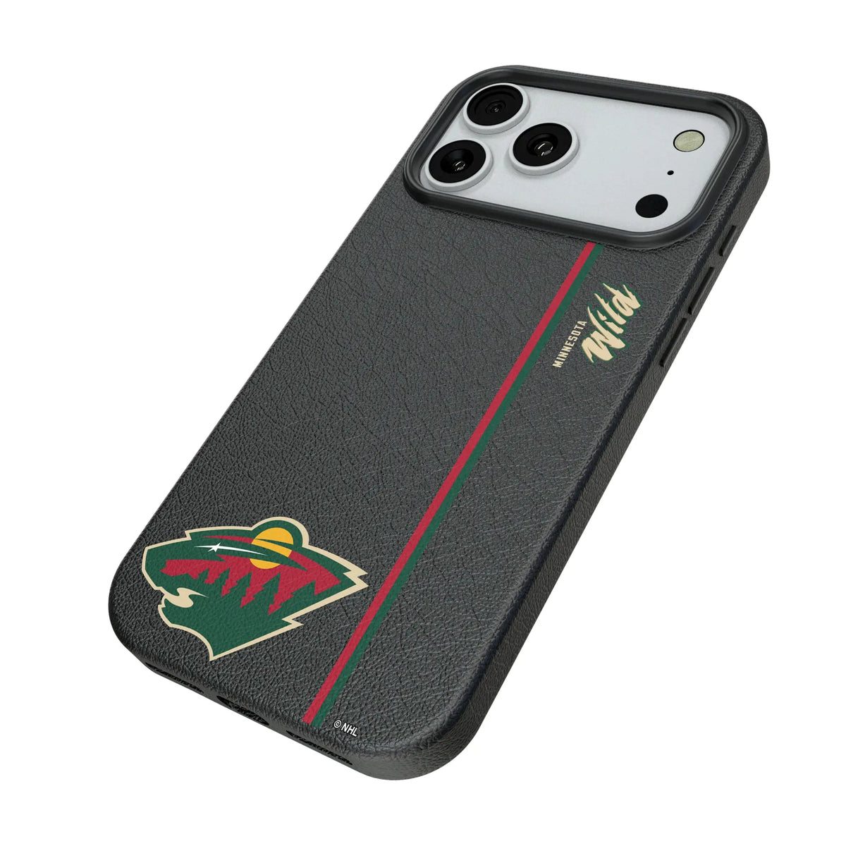 Minnesota Wild Sidebar iPhone MagSafe Compatible Phone Case for Apple iPhone - Isometric View#Device_iPhone 18 Pro Max