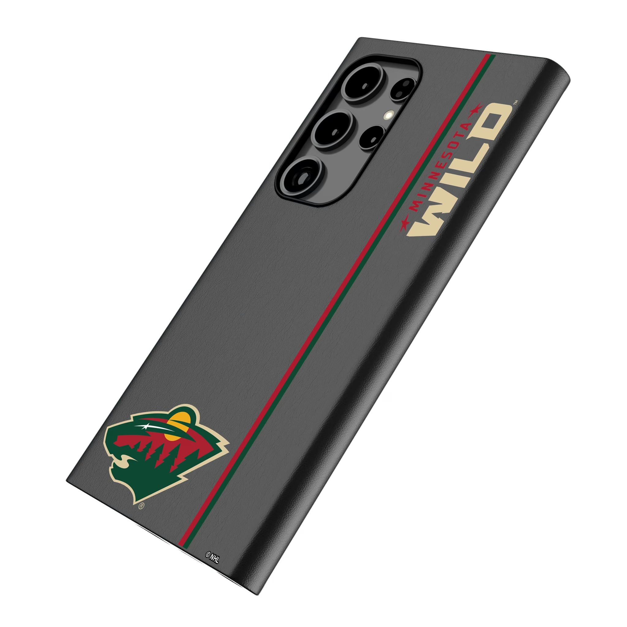 Minnesota Wild Sidebar Galaxy MagSafe Compatible Phone Case for Samsung Galaxy - Isometric View