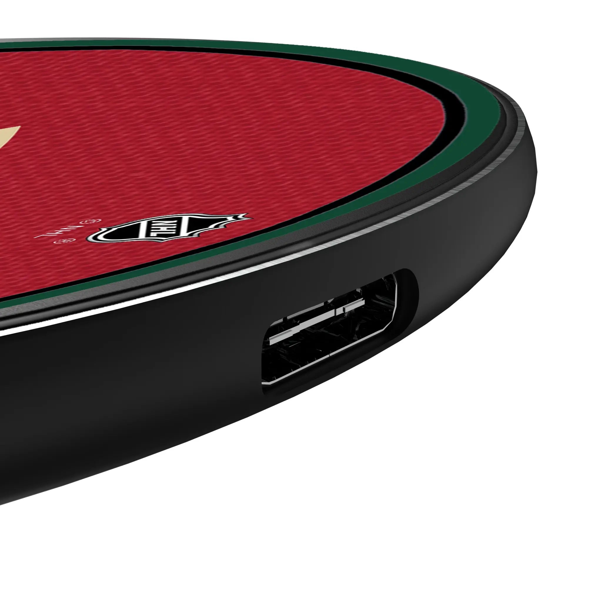 Minnesota Wild Stripe 15-Watt Wireless Charger - Detail