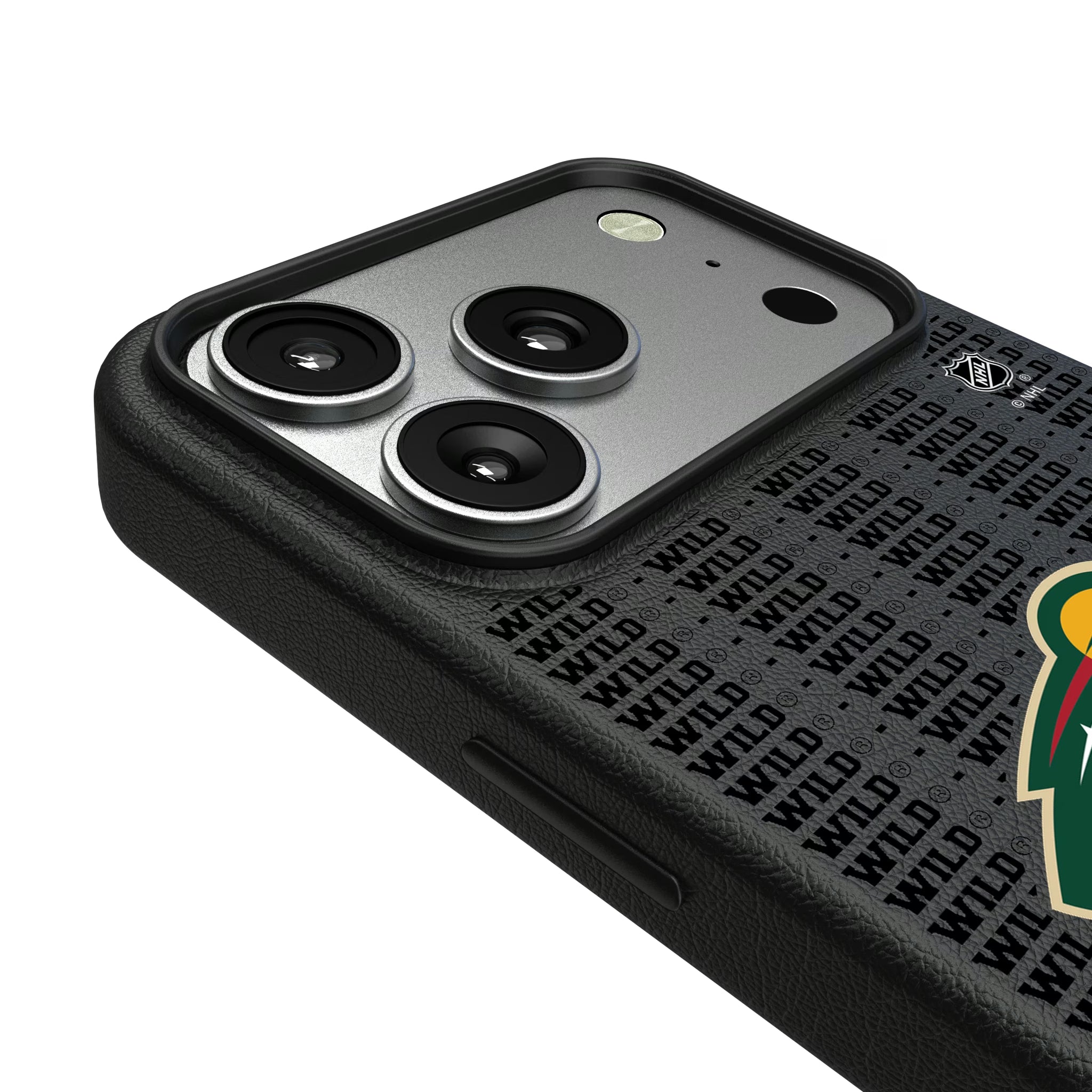 Minnesota Wild Text Backdrop iPhone MagSafe Compatible Phone Case for Apple iPhone - Detail#Device_iPhone 17 Pro