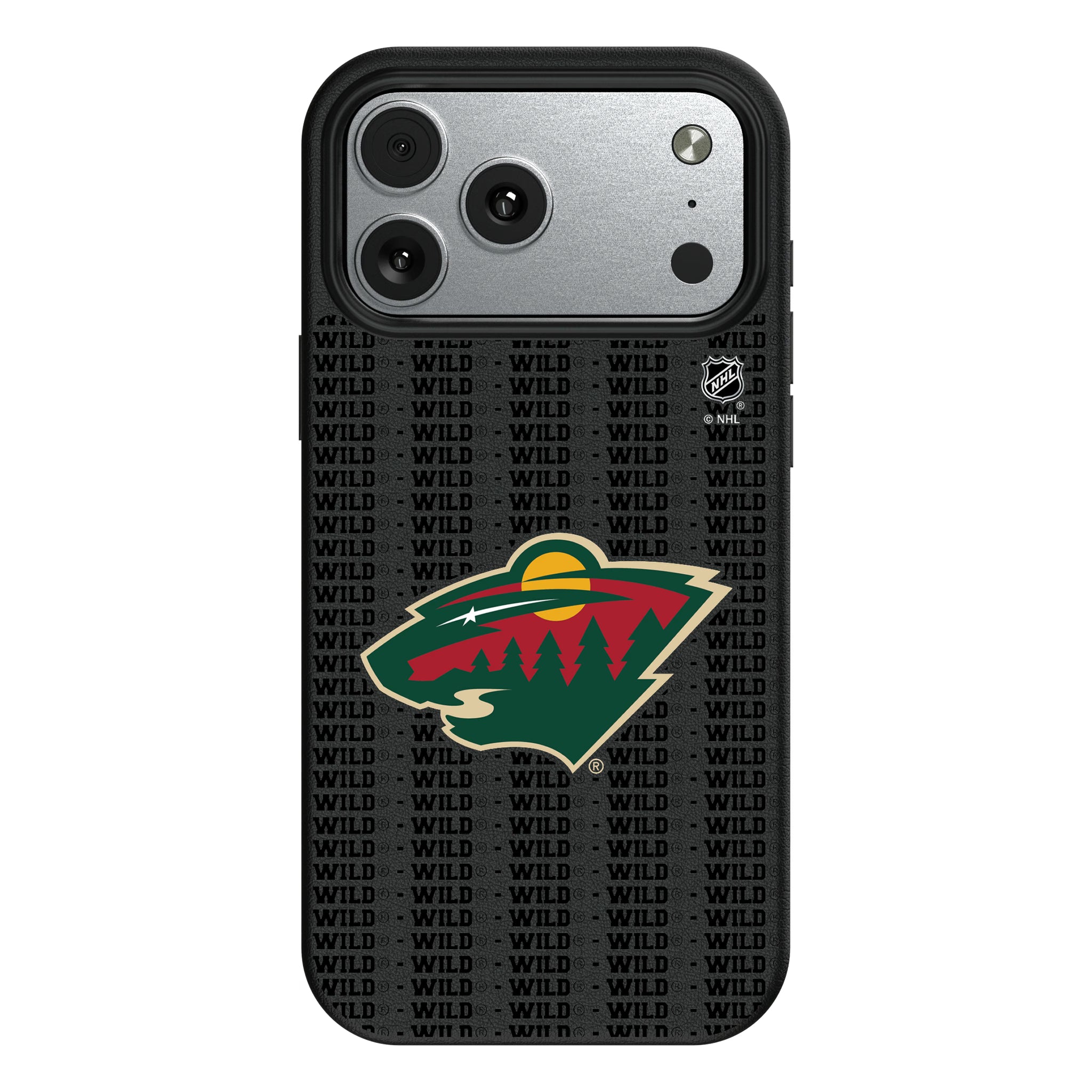 Minnesota Wild Text Backdrop iPhone MagSafe Compatible Phone Case for Apple iPhone#Device_iPhone 17 Pro Max
